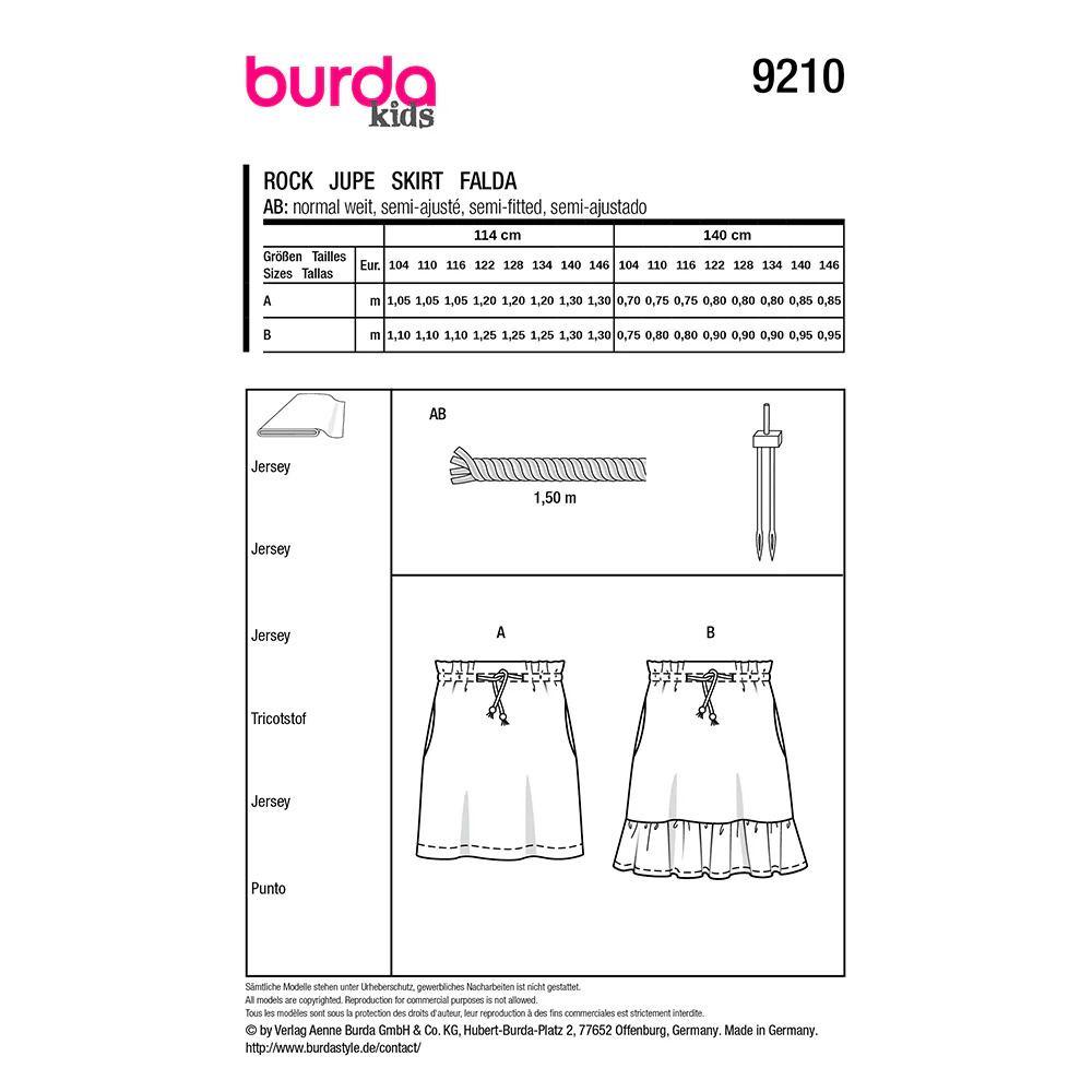 Patron Burda kids n°9210 : Jupe - Image 8