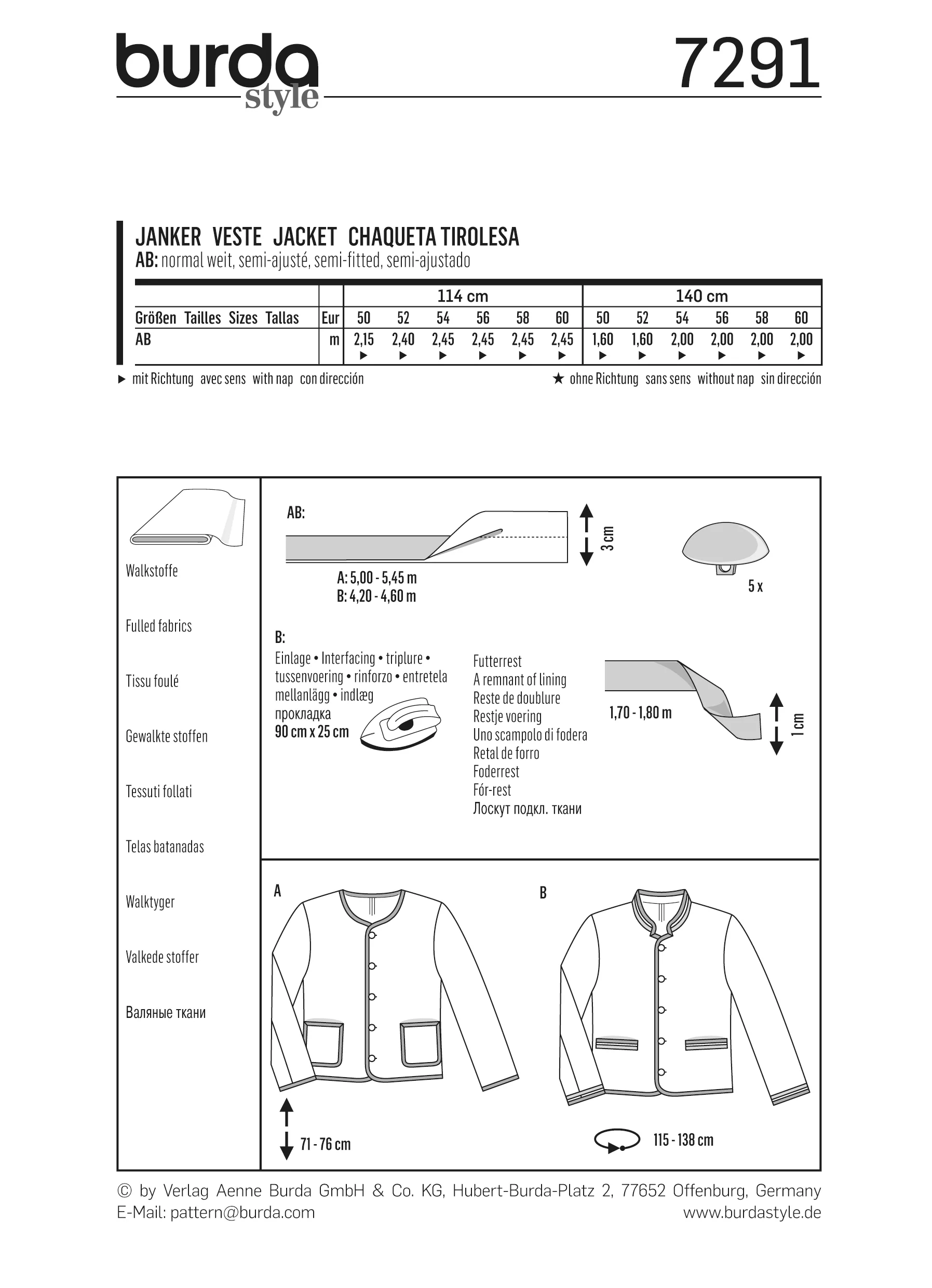 Patron n°: 7291 Veste style country - Image 6