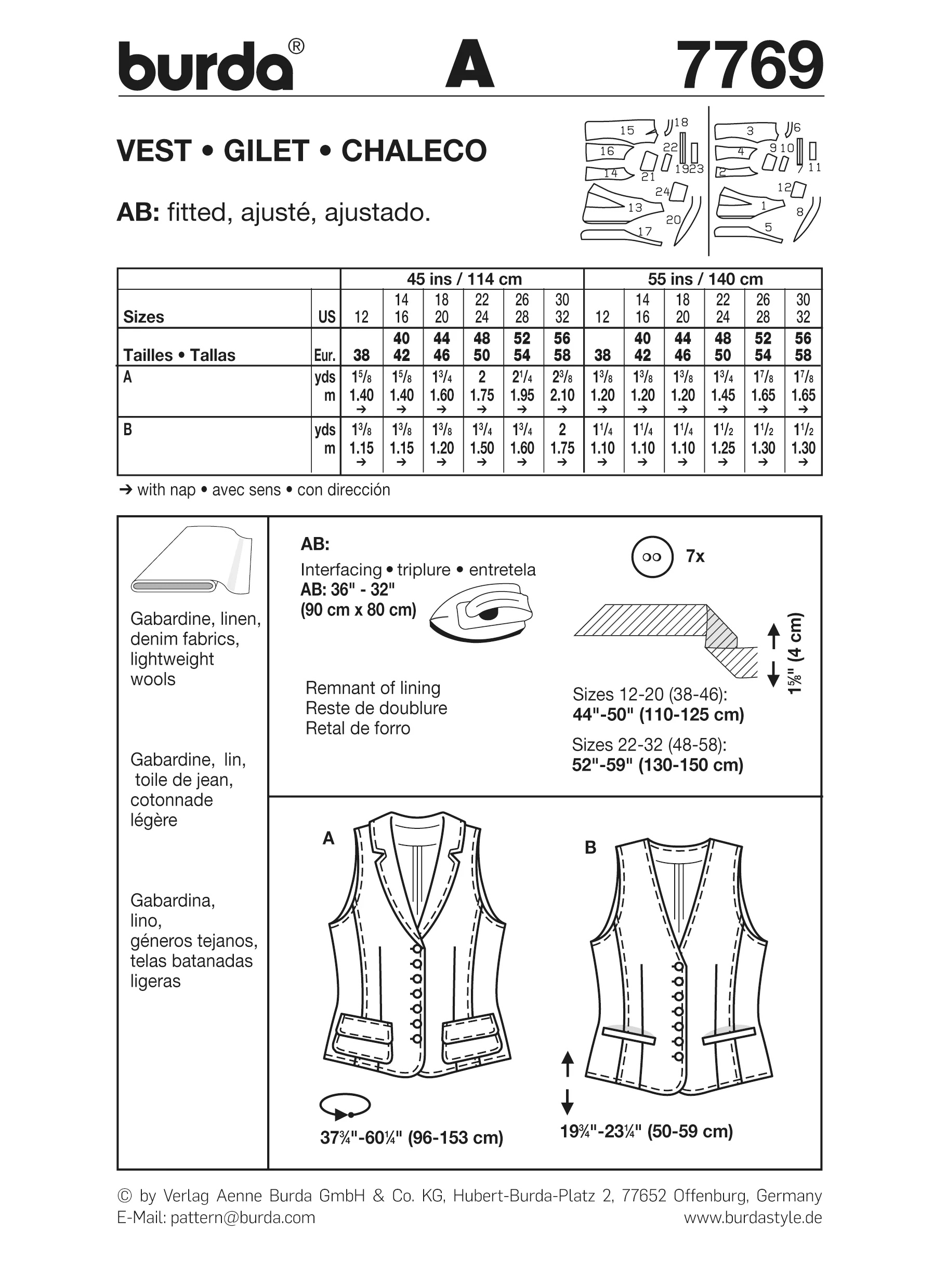Patron n°7769 : Gilet - Image 6