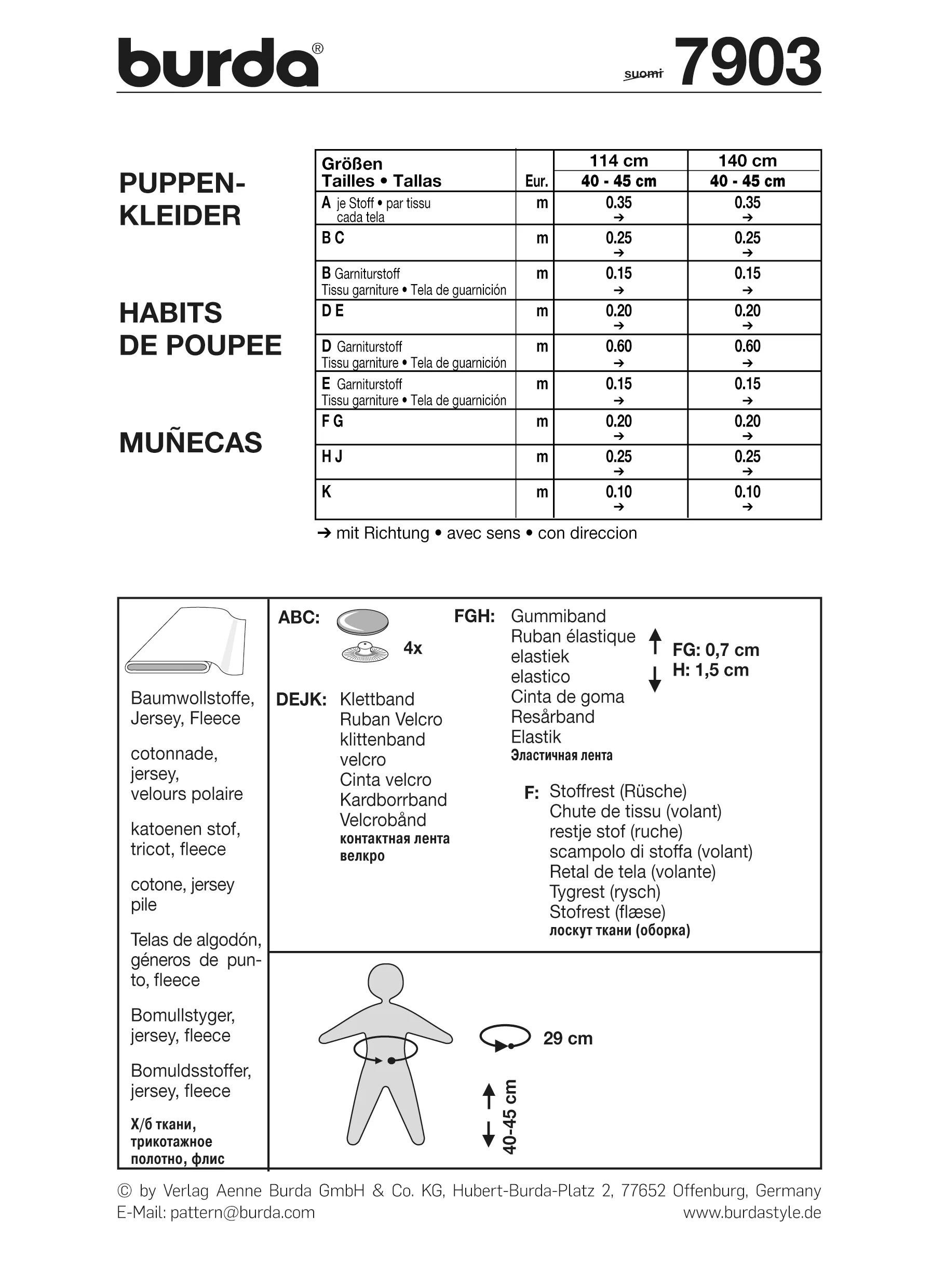 Patron n°7903 : Robes de poupées - Image 9
