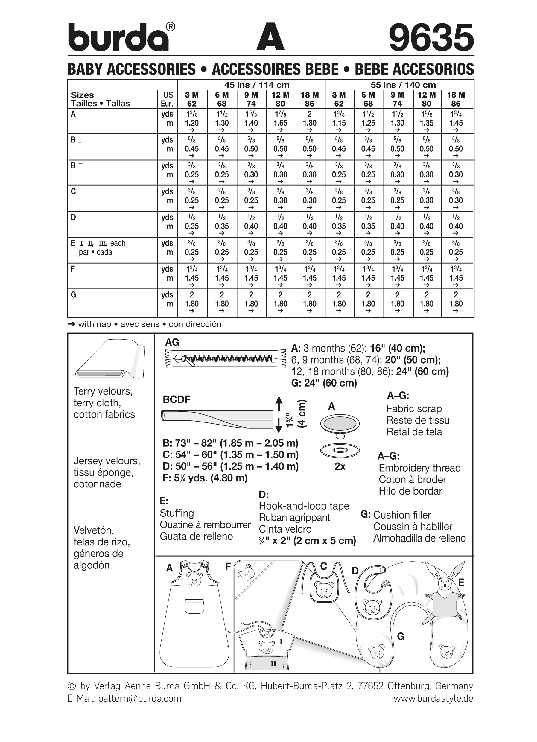Patron n°9635 : Accessoires bébé - Image 10