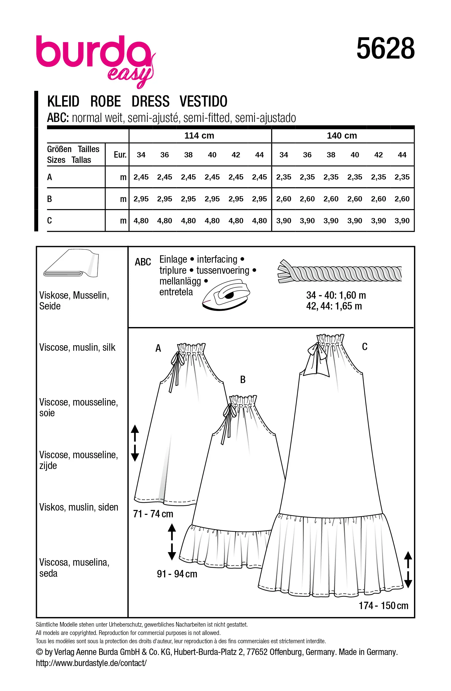 Patron Burda n°5628 : Robe - Image 9