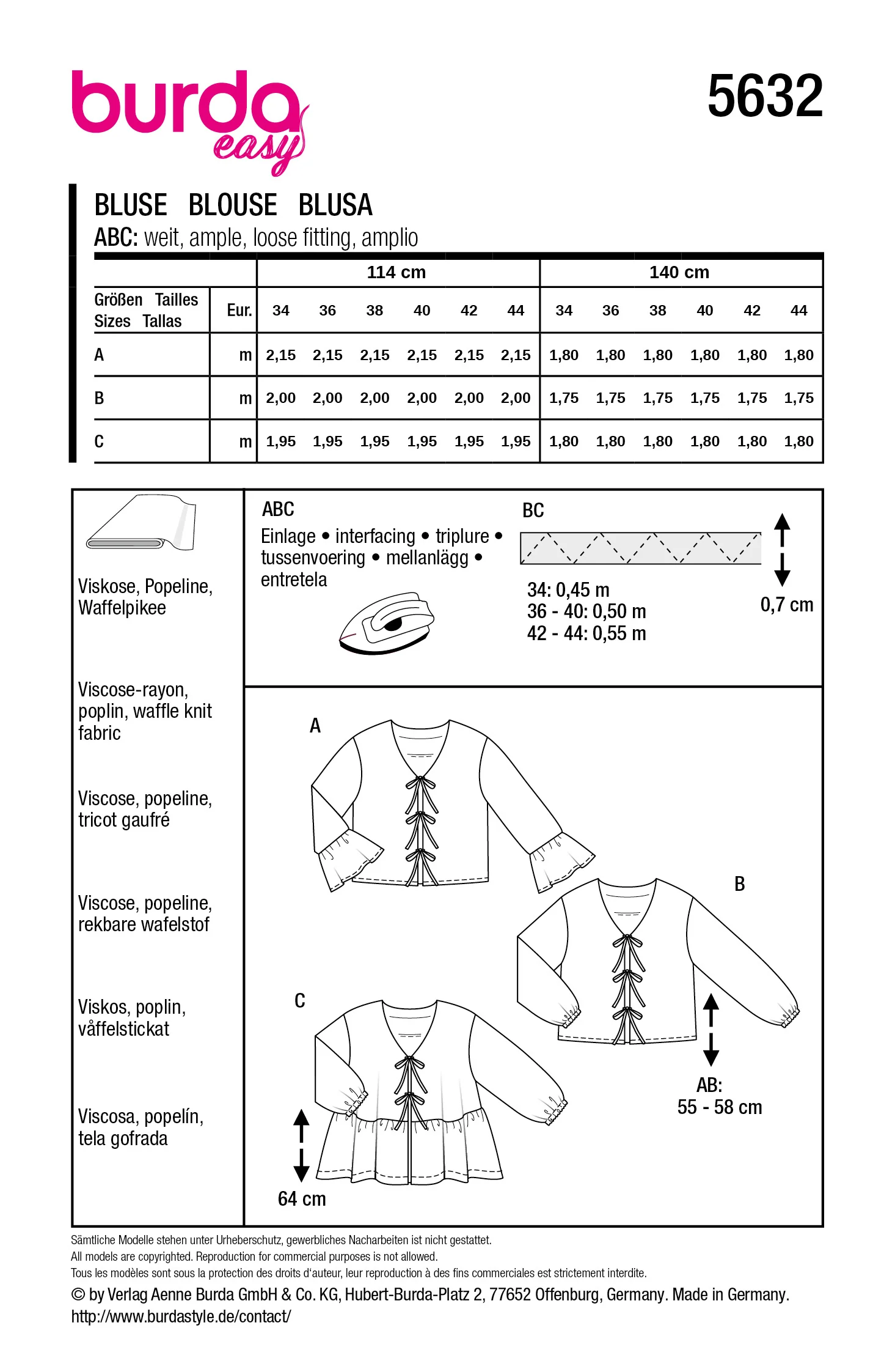 Patron Burda n°5632 : Blouse - Image 9