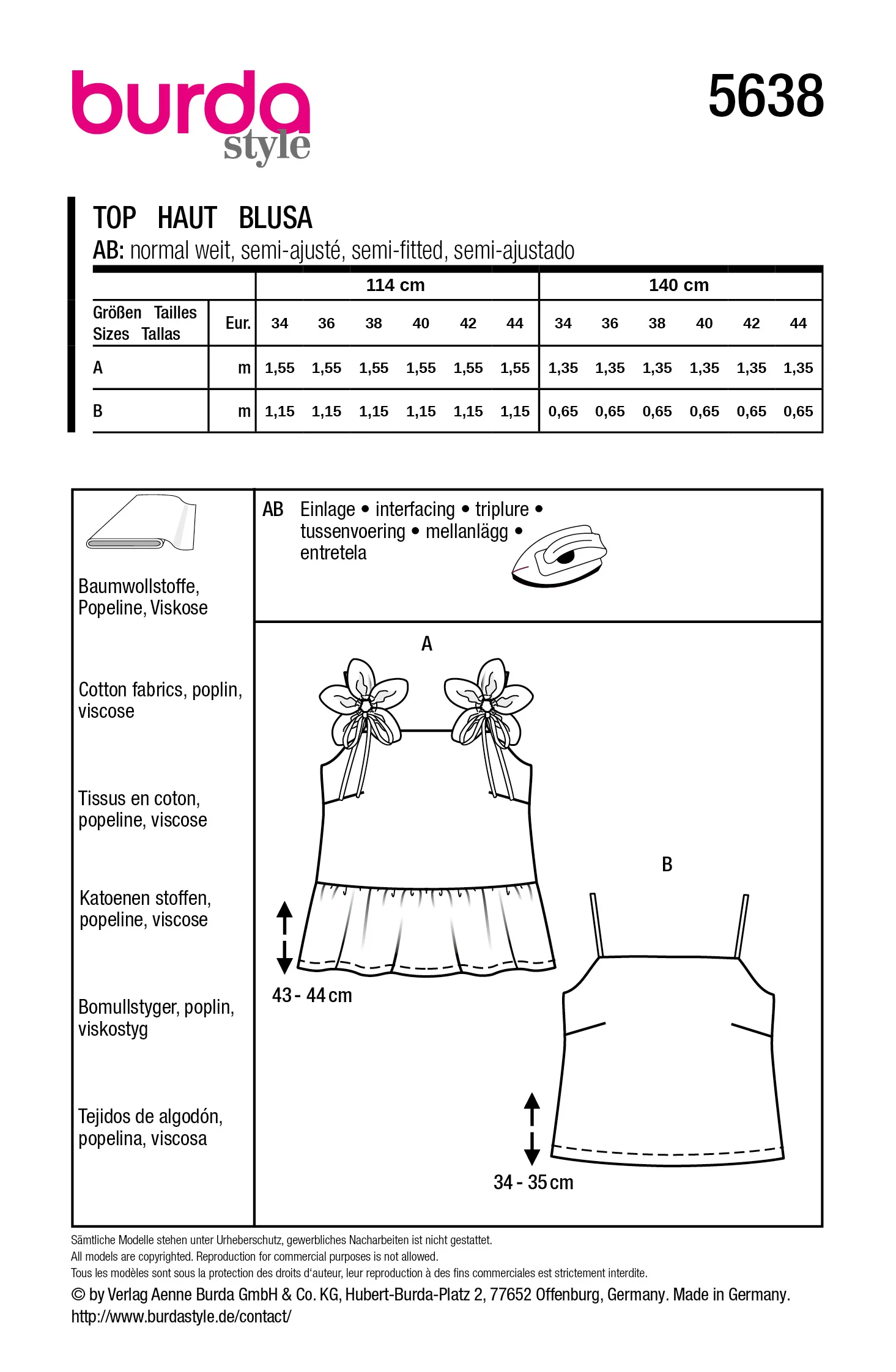 Patron Burda n°5638 : Top - Image 7