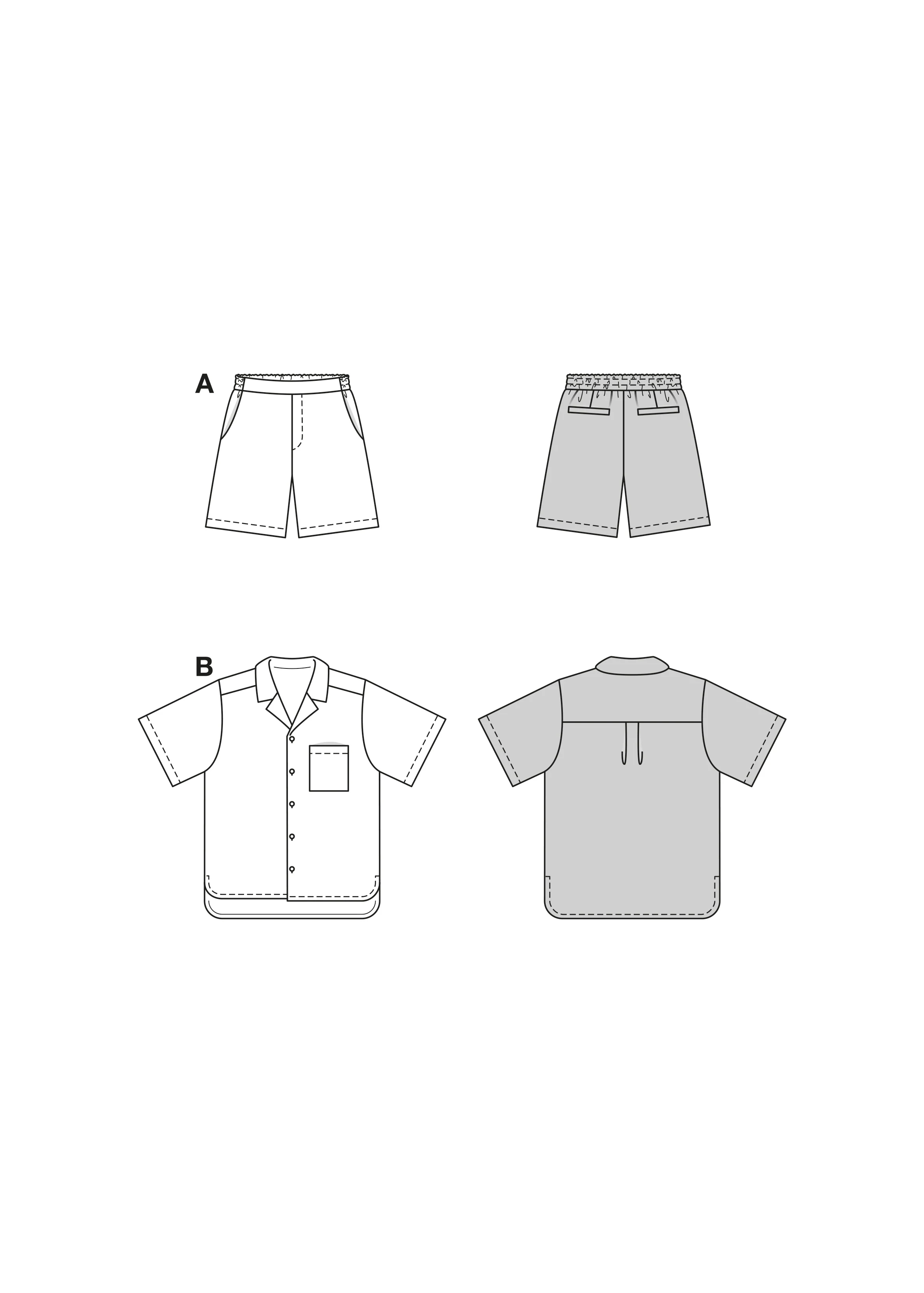 Patron Burda n°5640 : Chemise et short - Image 2