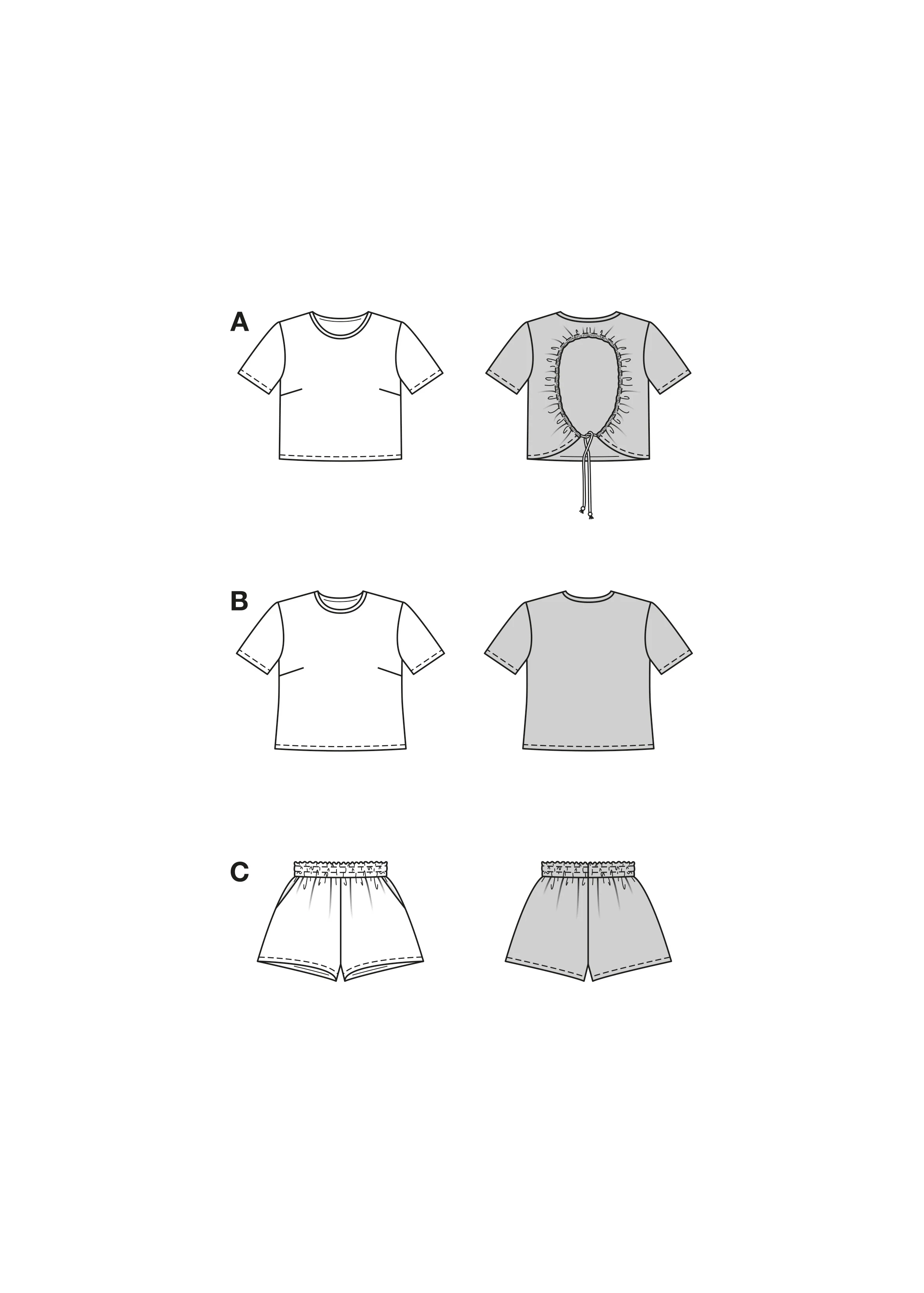 Patron Burda n°5645 : T-shirt et short - Image 2