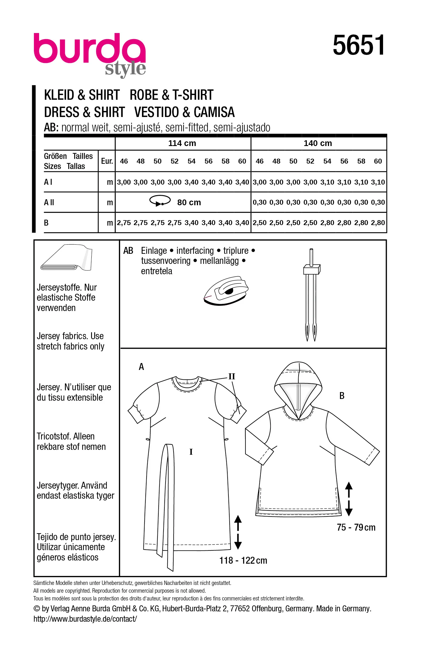 Patron Burda n°5651 : Robe & T-shirt - Image 7