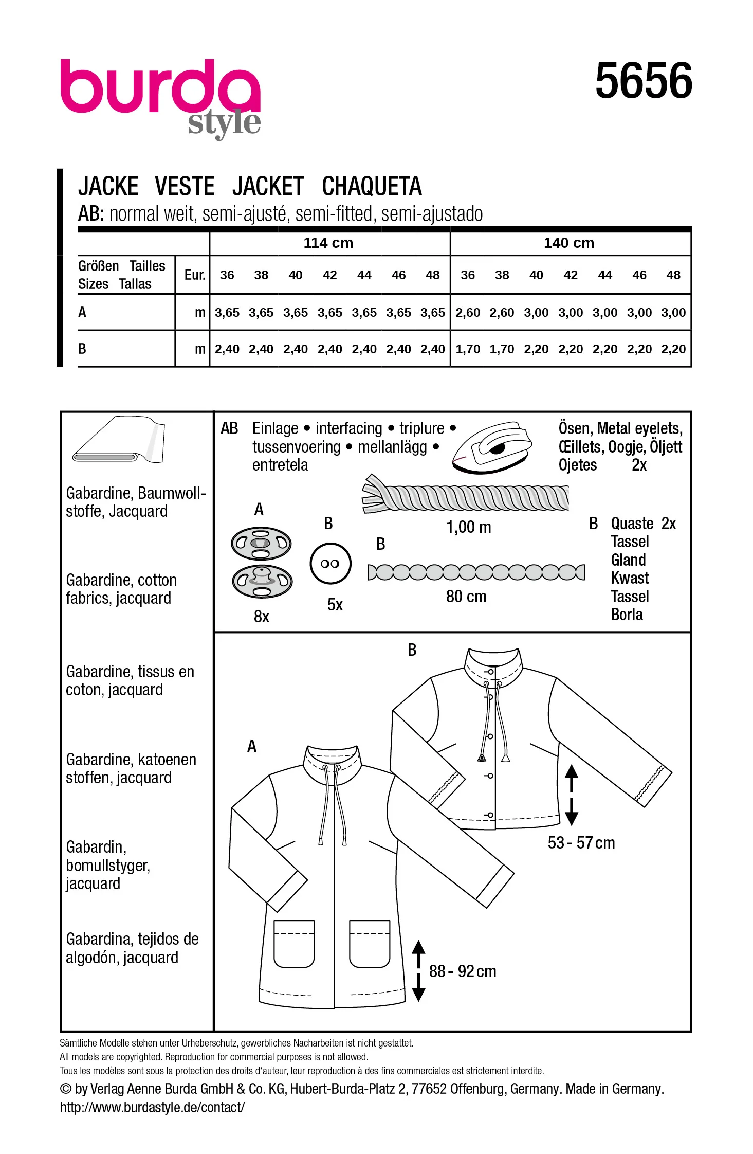 Patron Burda n°5656 : Parka - Image 7