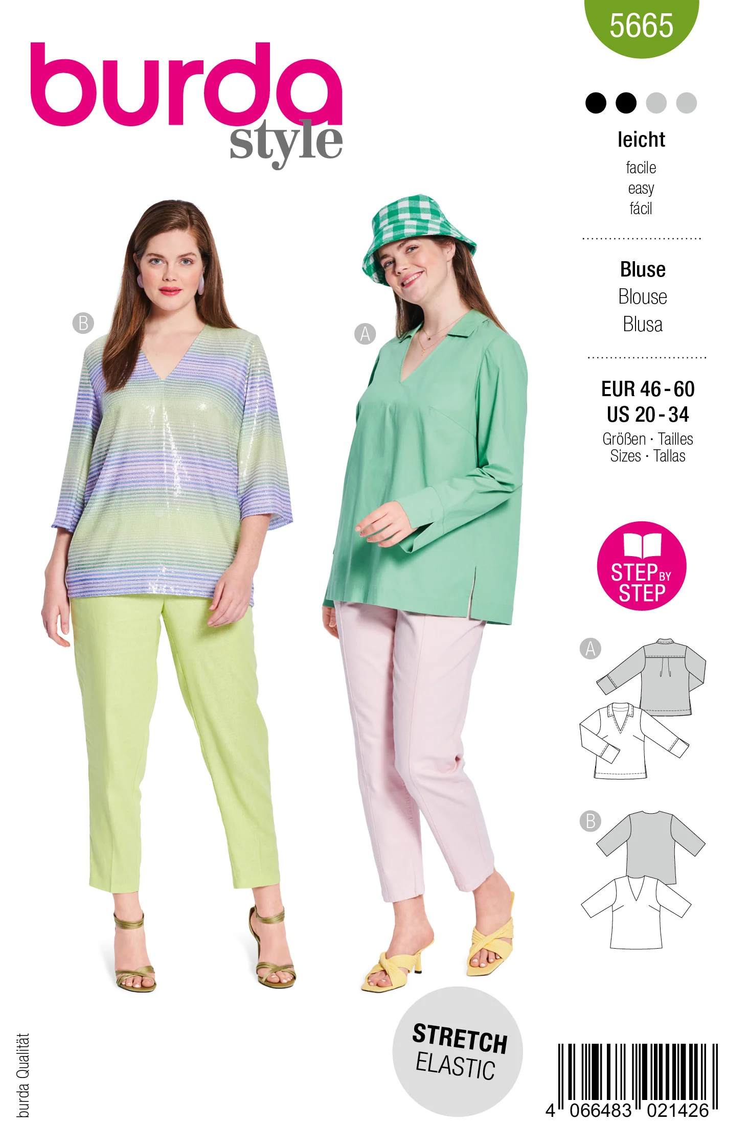 Patron Burda n°5665 : Blouse