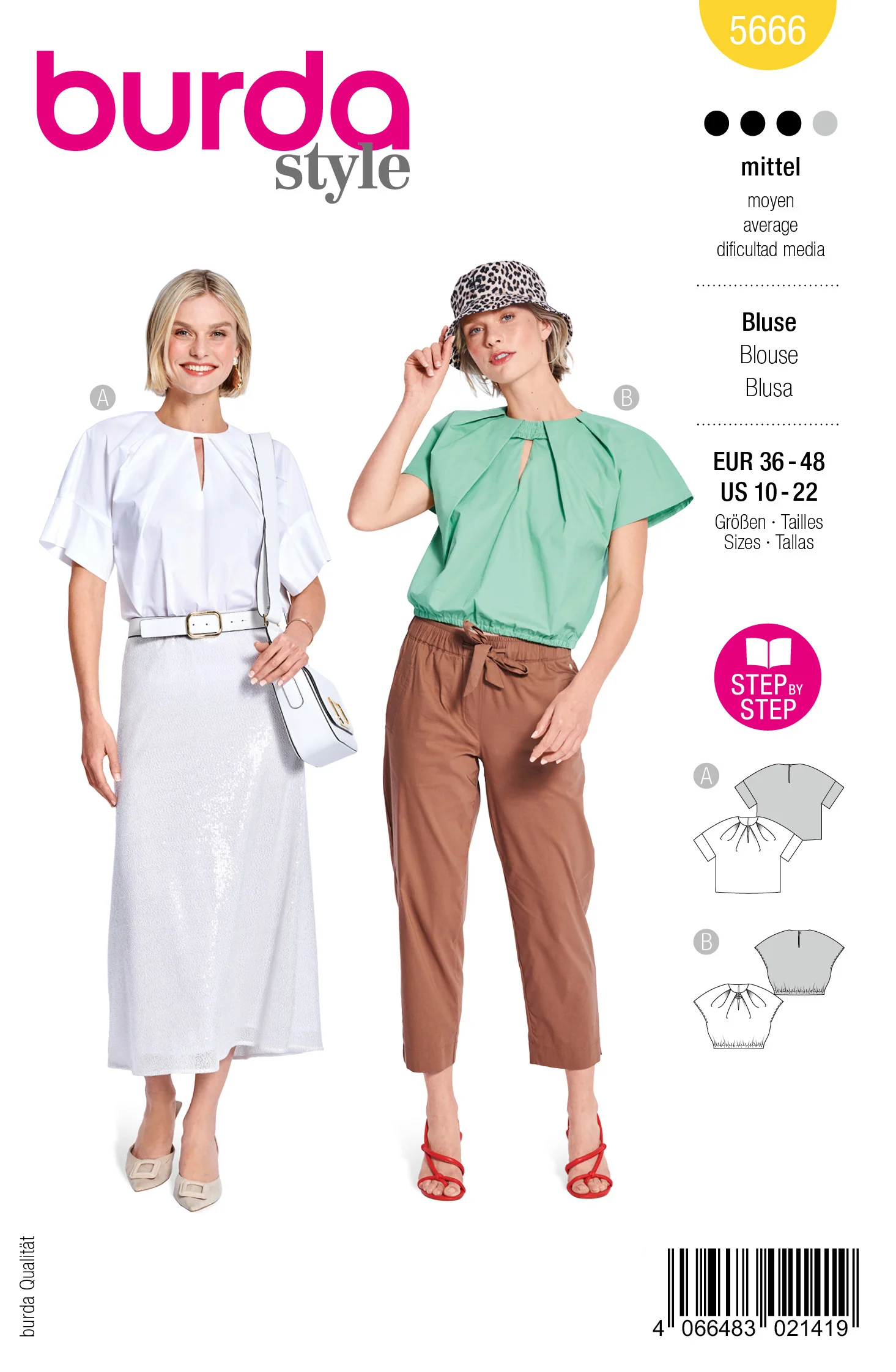 Patron Burda n°5666 : Blouse