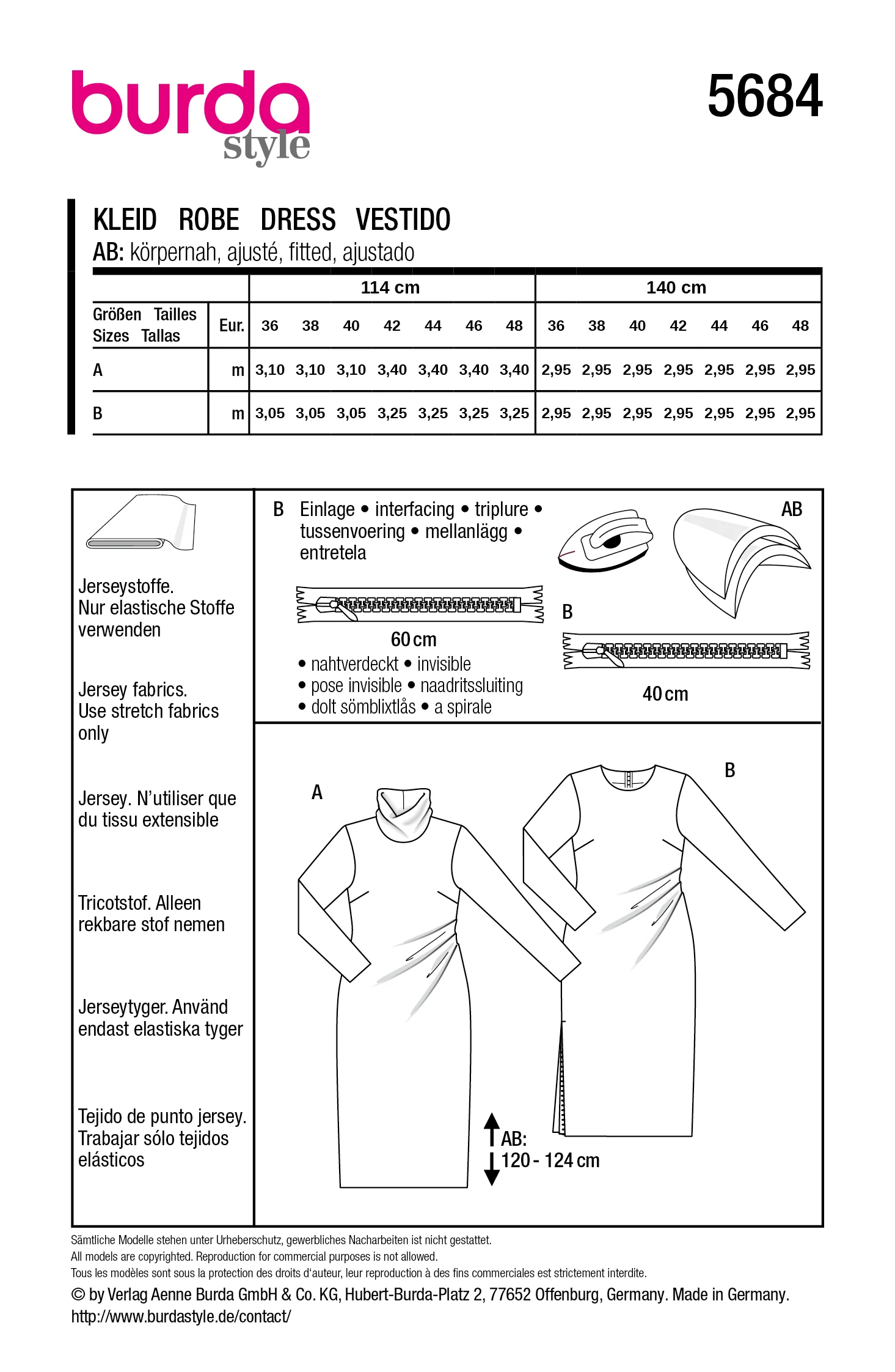 Patron Burda n°5684 : Robe - Image 7