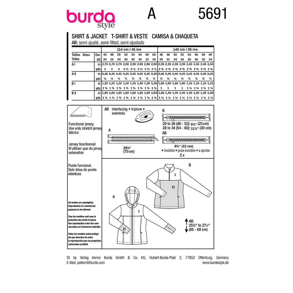 Patron Burda n°5691 : Veste & T-shirt - Image 7