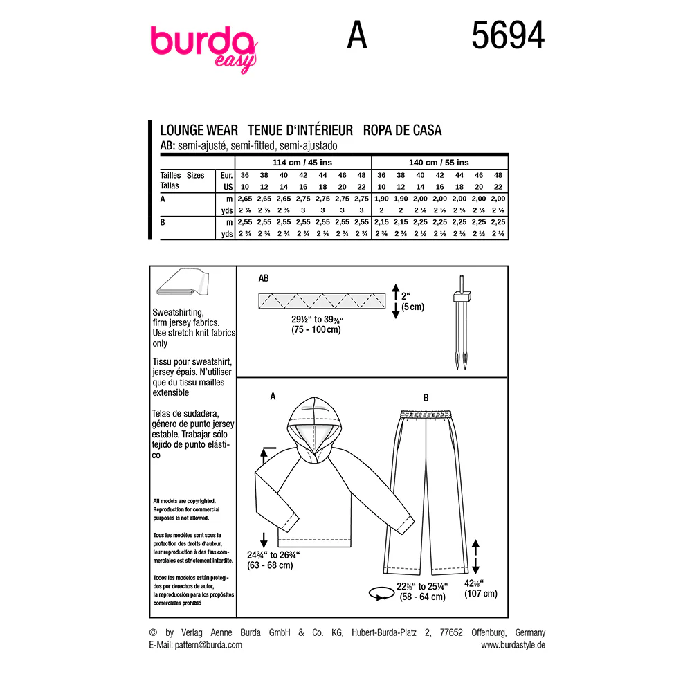 Patron Burda n°5694 : Tenue d'interieur - Image 8