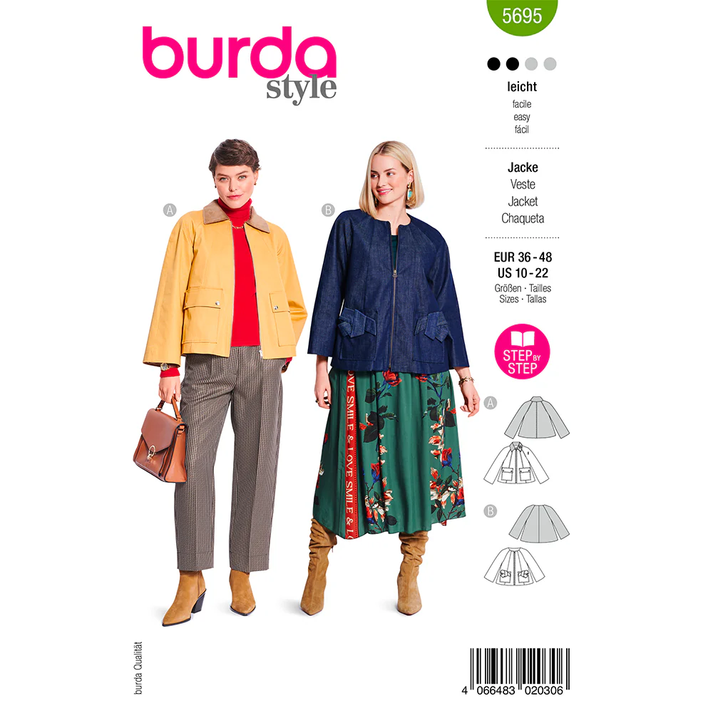 Patron Burda n°5695 : Veste