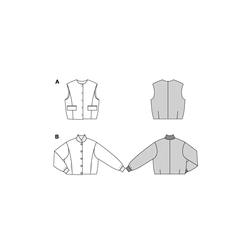 Patron Burda n°5698 : Gilet & veste - Image 2