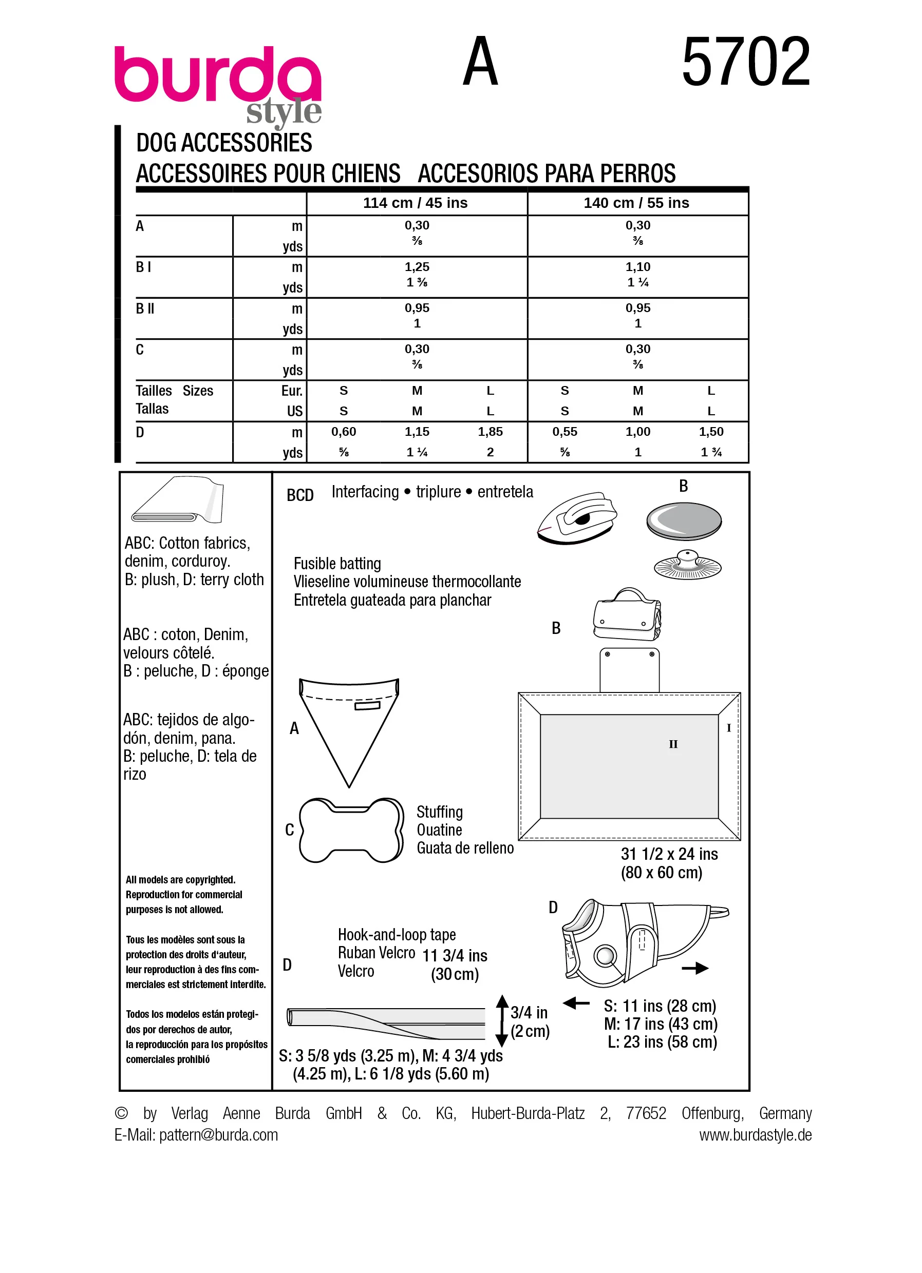 Patron Burda n°5702 : Accessoires pour Chiens - Image 7