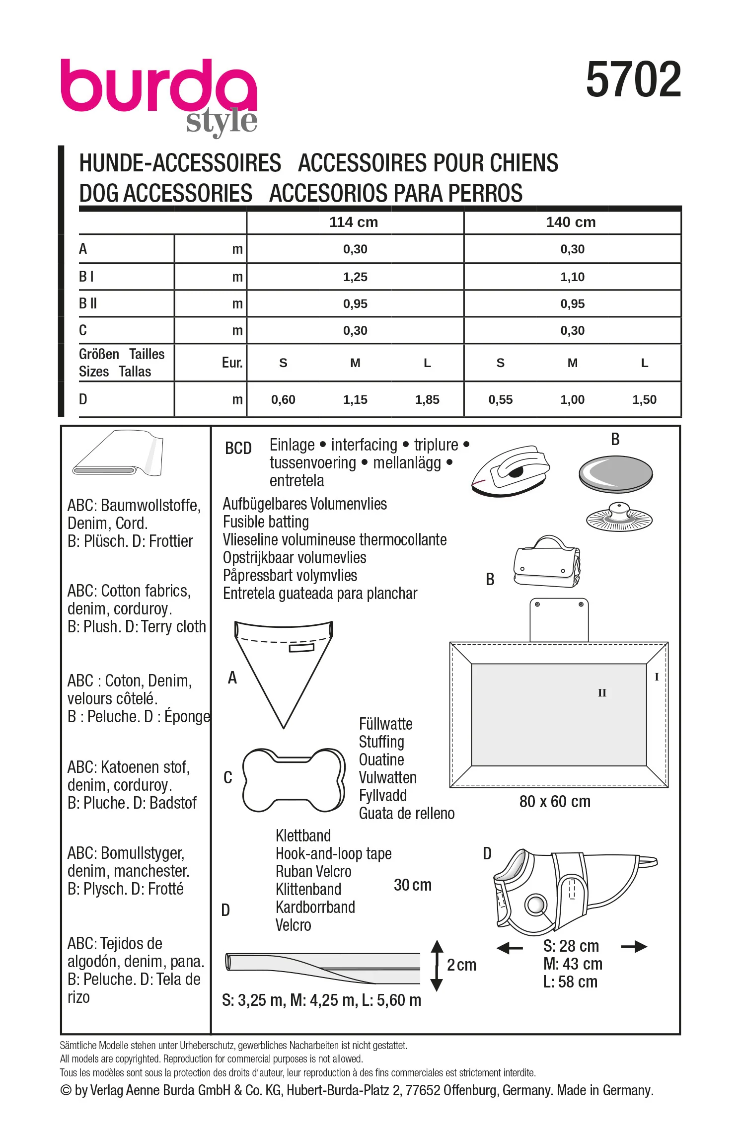 Patron Burda n°5702 : Accessoires pour Chiens - Image 8