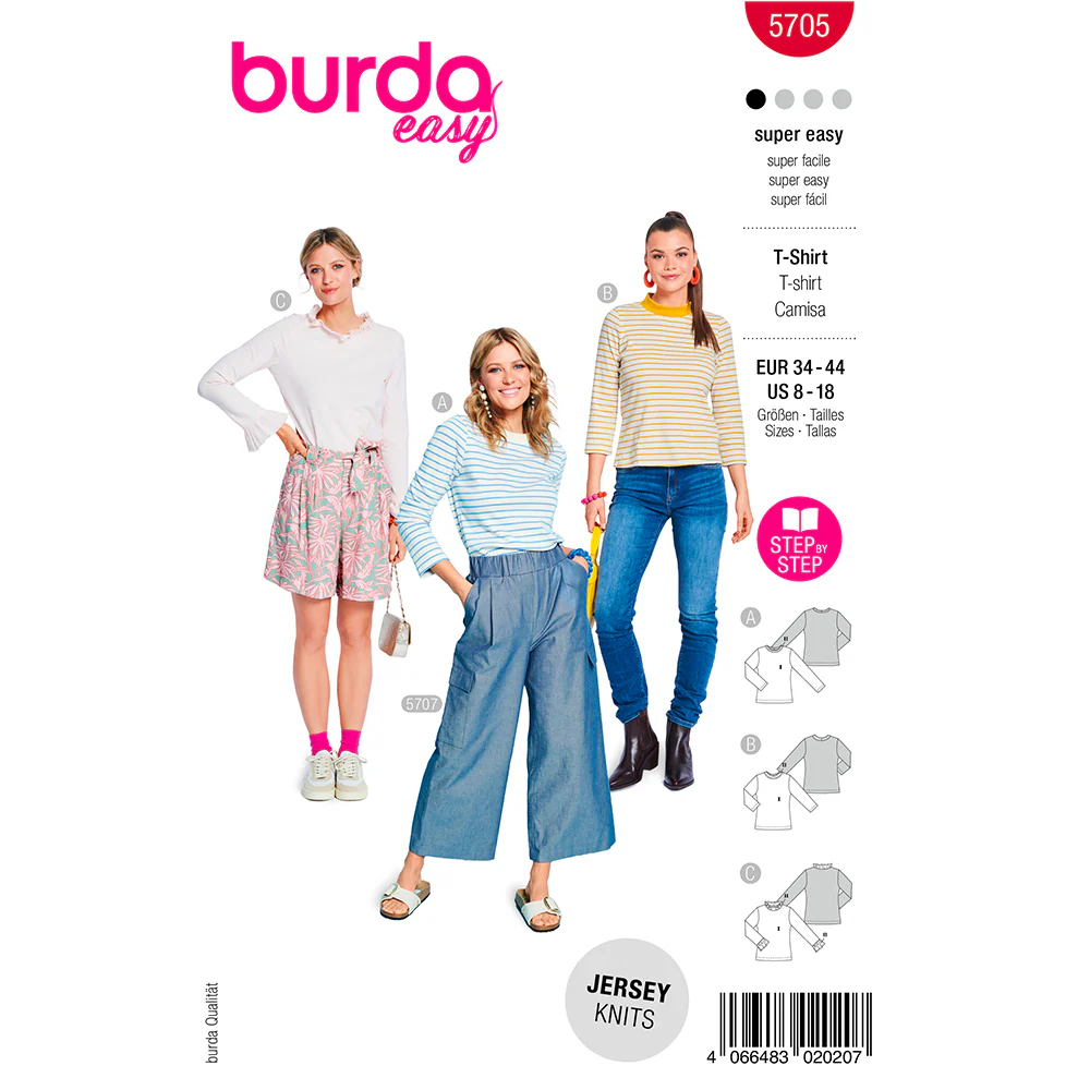 Patron Burda n°5705 : T-shirt