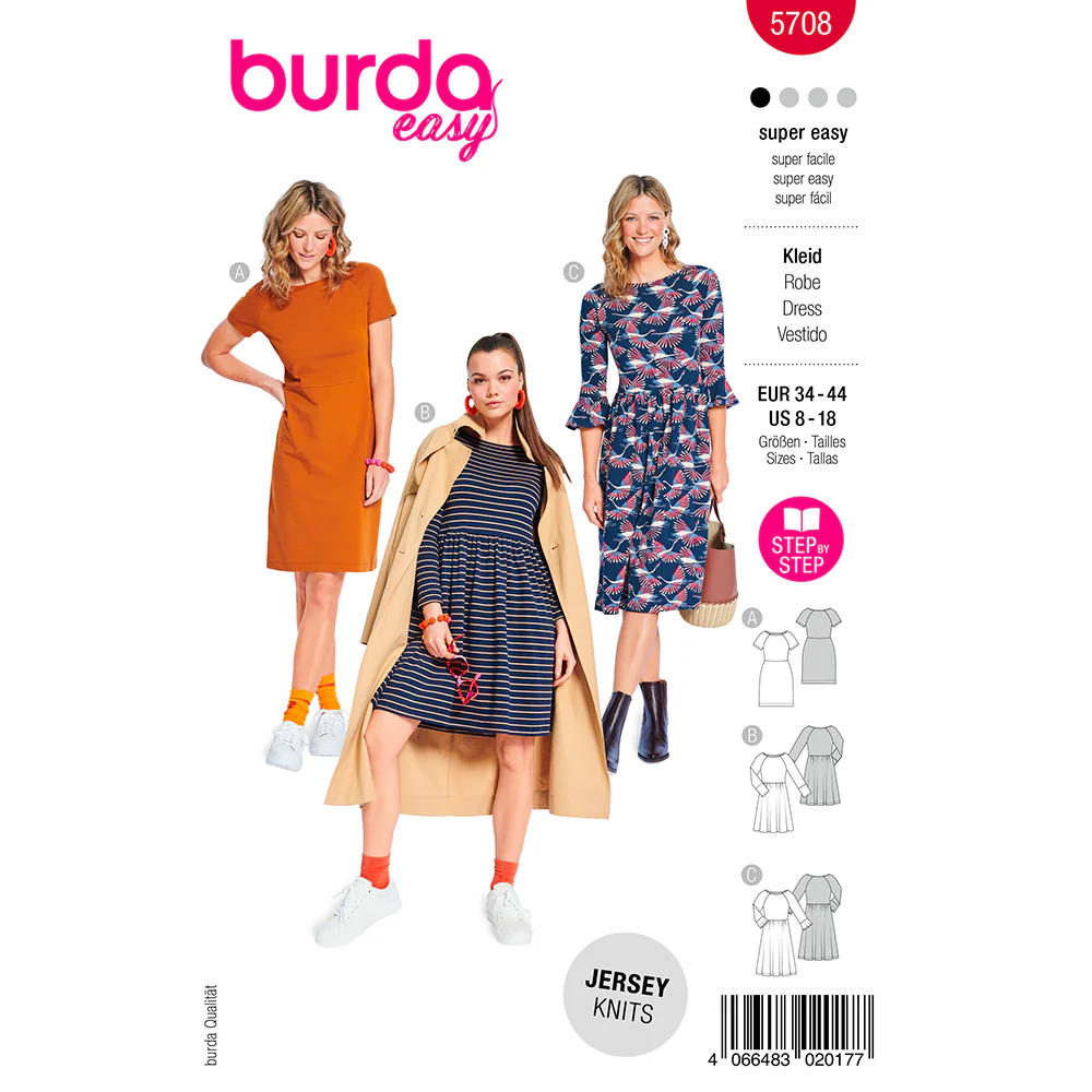 Patron Burda n°5708 : Robe