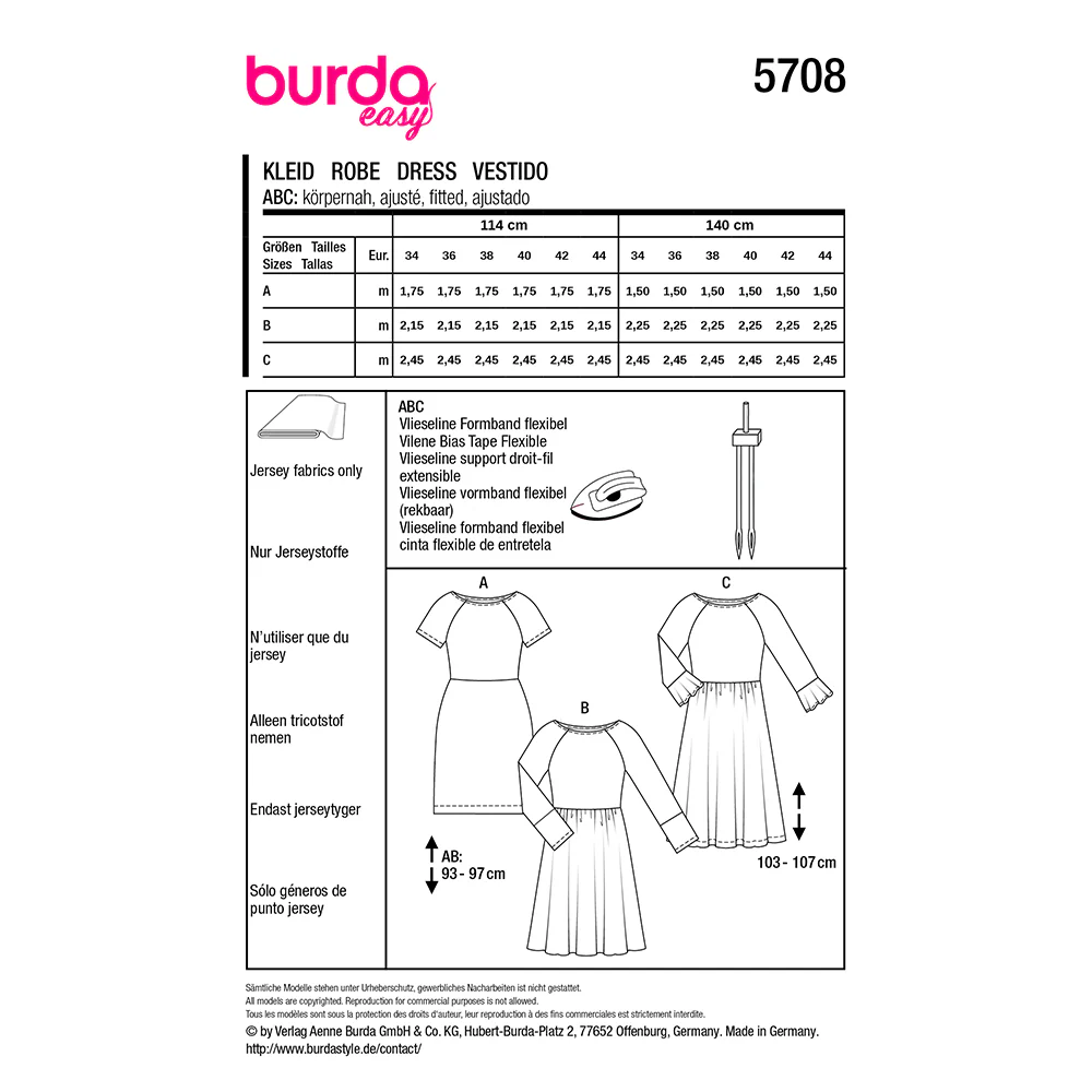 Patron Burda n°5708 : Robe - Image 11
