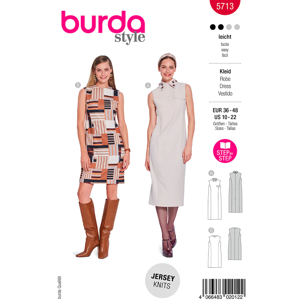 Patron Burda n°5713 : Robe