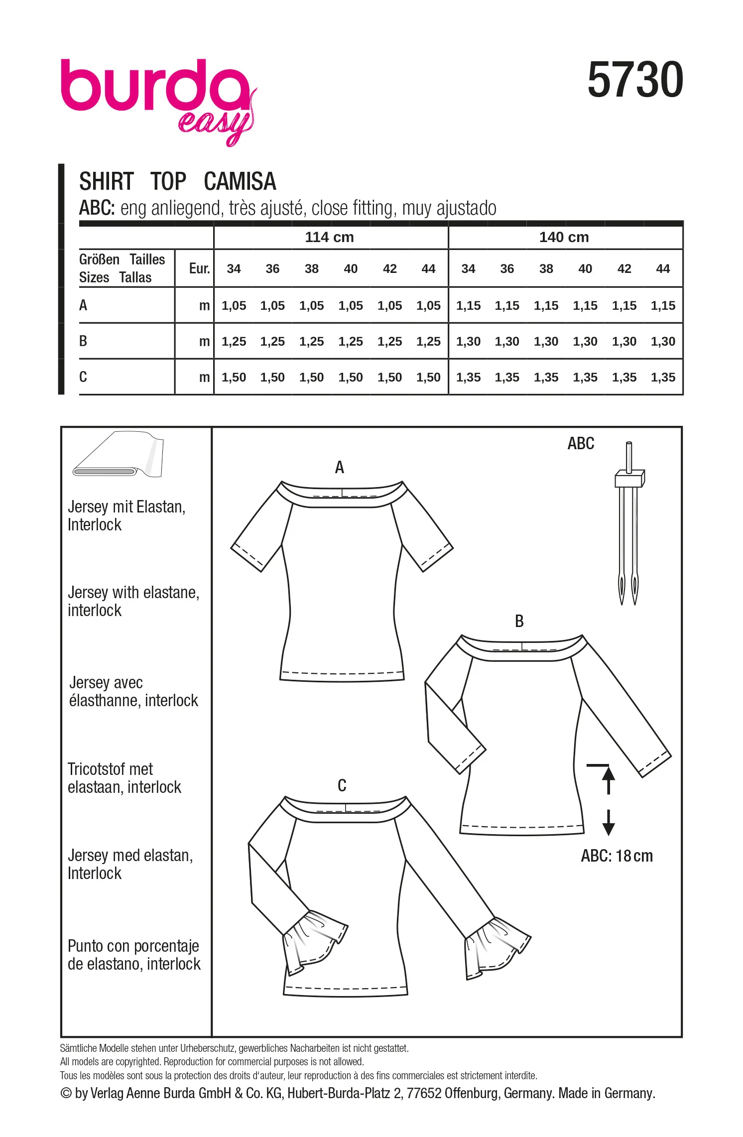 Patron Burda n°5730 : Top - Image 12