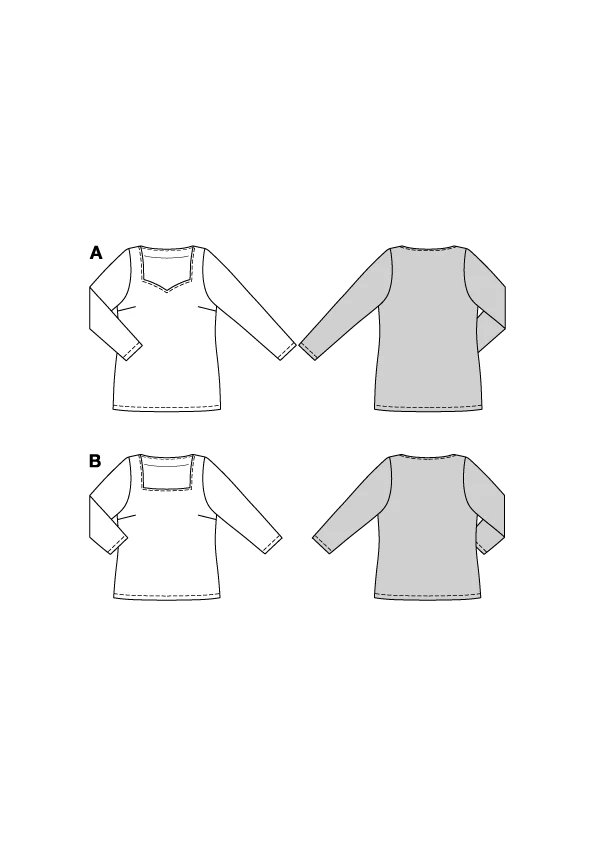 Patron Burda n°5731 : T-shirt - Image 2