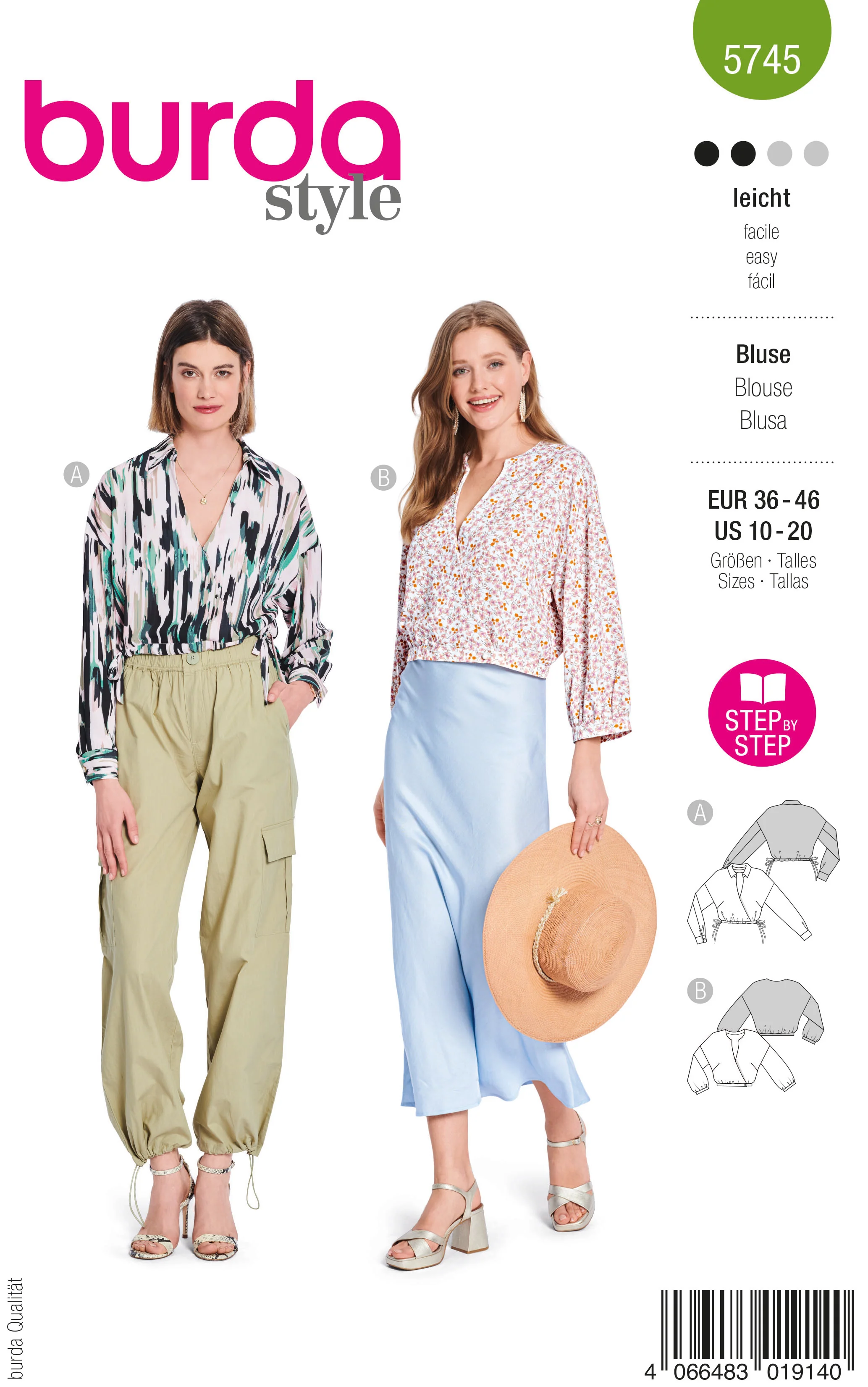 Patron Burda n°5745 : Blouse