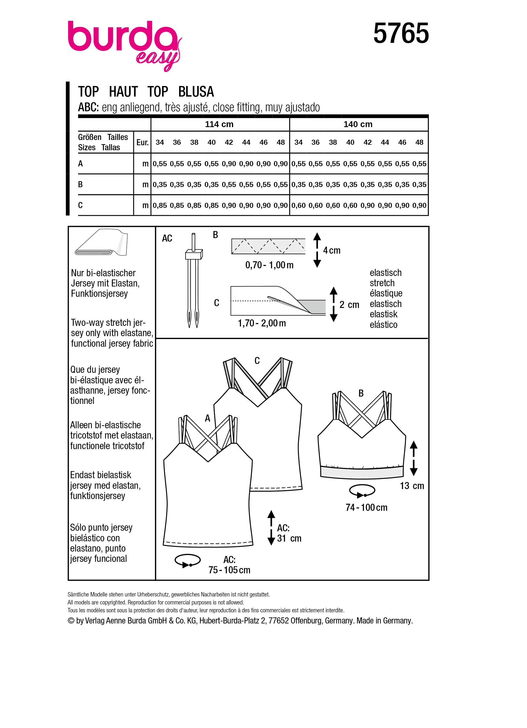 Patron Burda n°5765 : Haut - Image 12