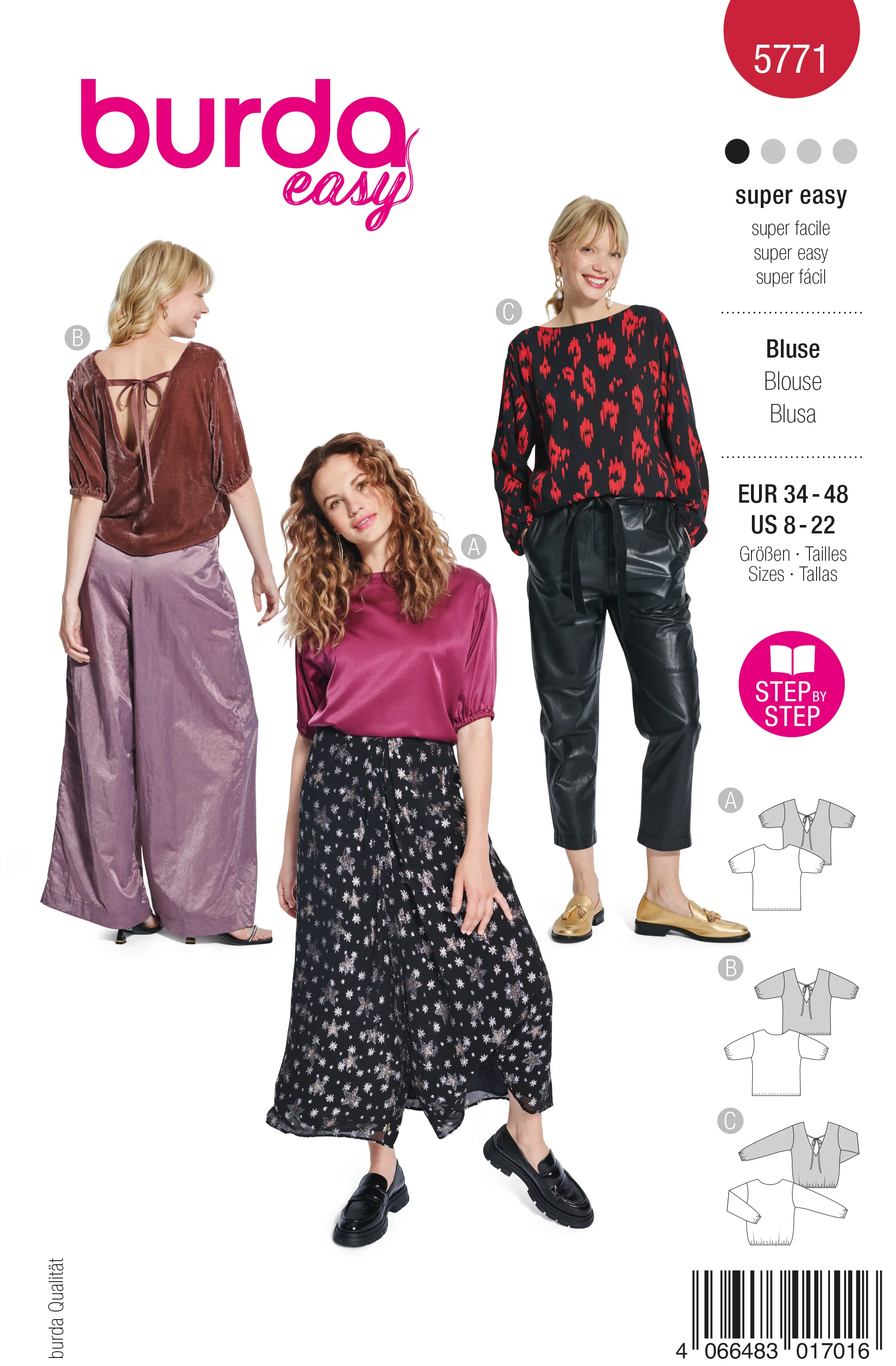 Patron Burda n°5771 : Blouse