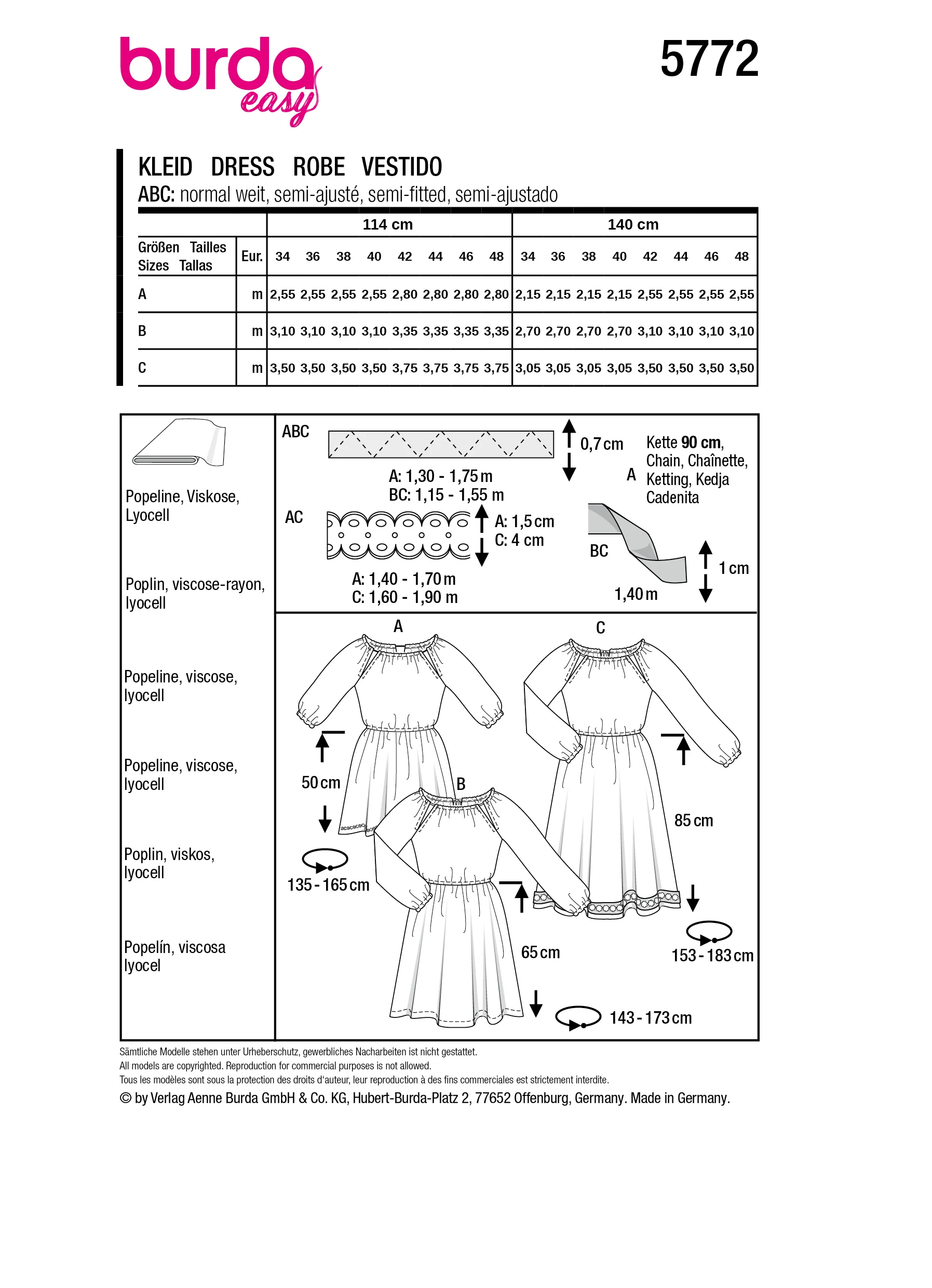 Patron Burda n°5772 : Robe - Image 12