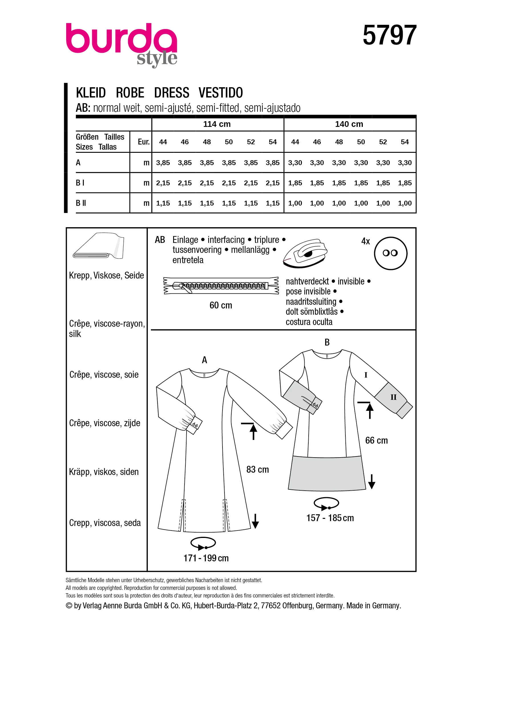Patron Burda n°5797 : Robe - Image 9