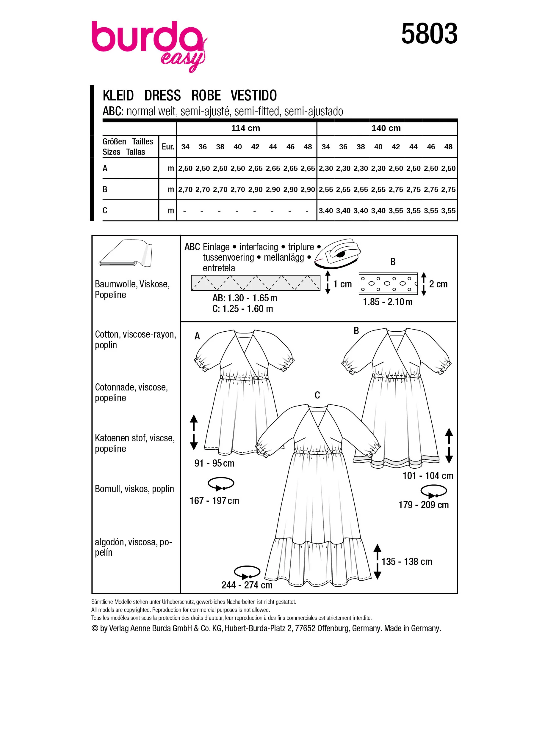 Patron Burda n°5803 : Robe - Image 9