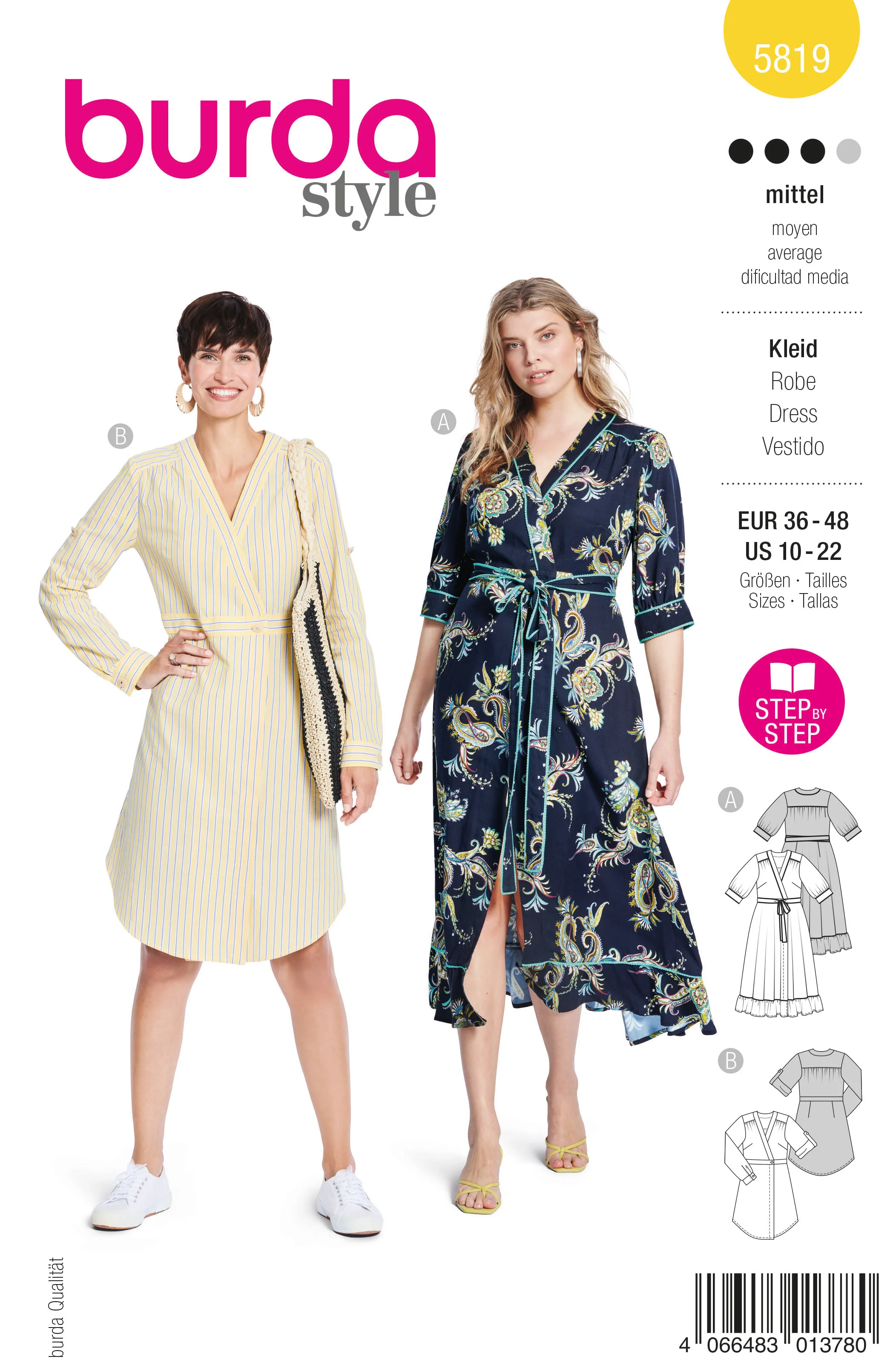 Patron Burda n°5819 : Robe