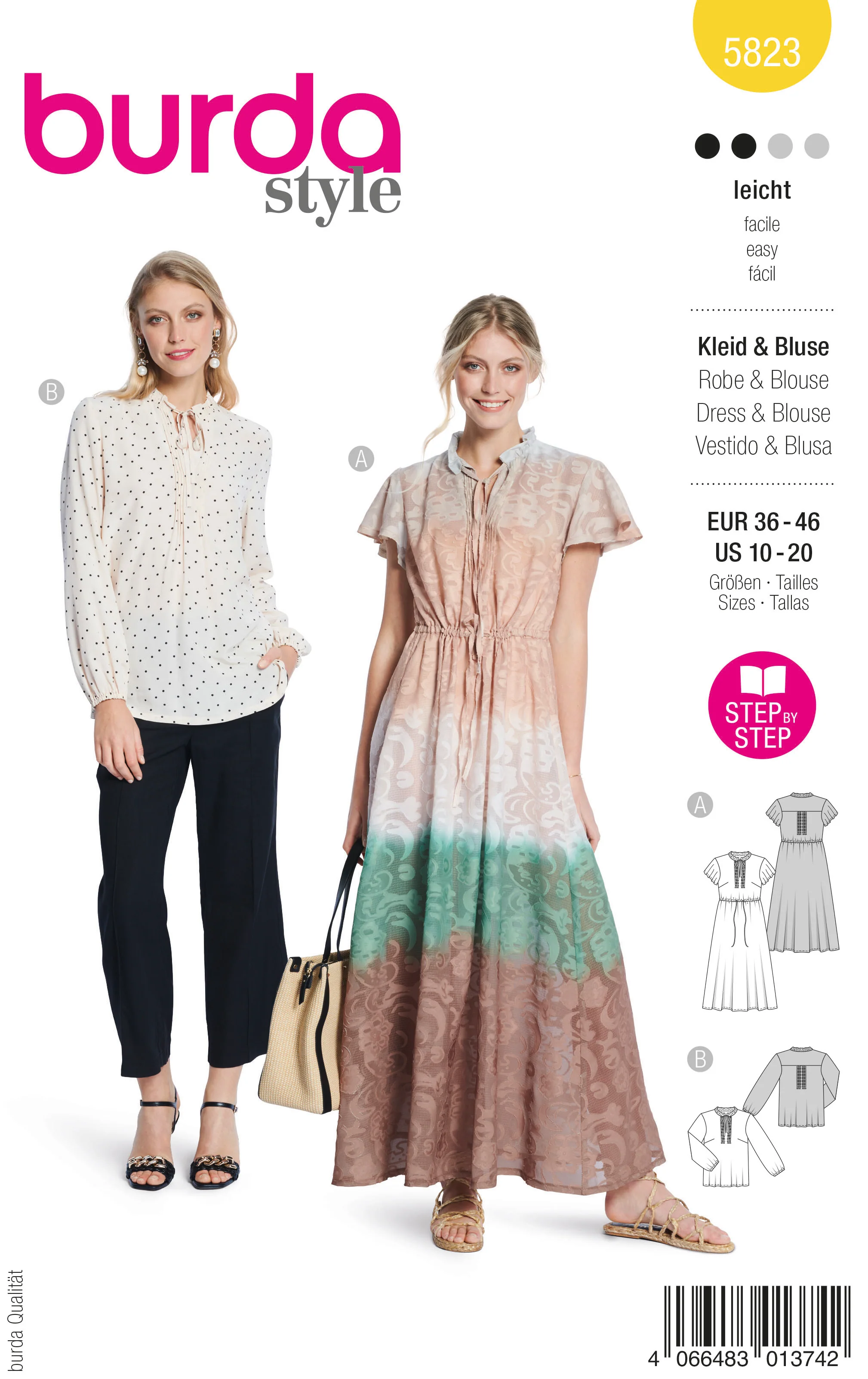 Patron Burda n°5823 : Robe & Blouse
