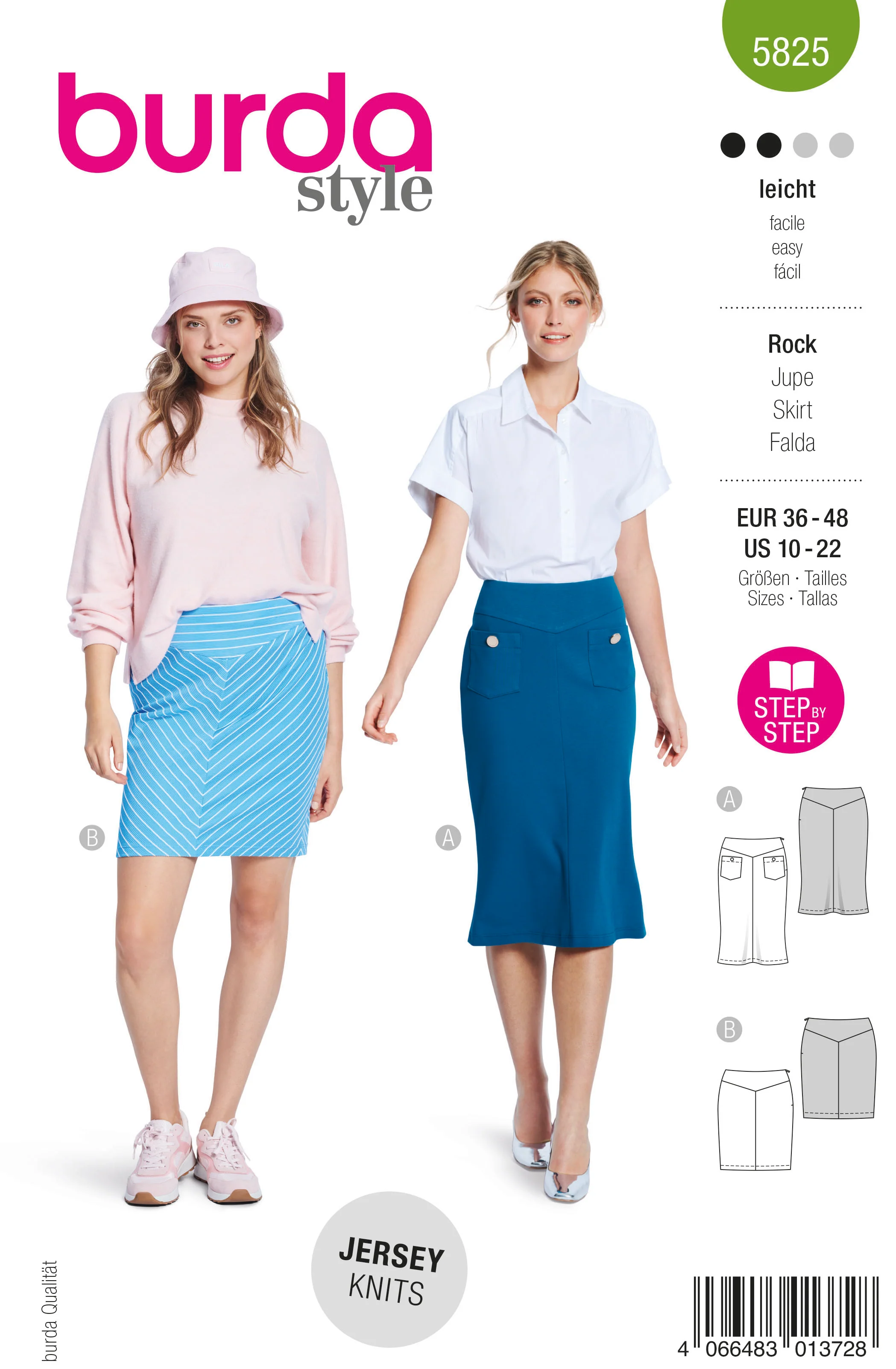 Patron Burda n°5825 : Jupe