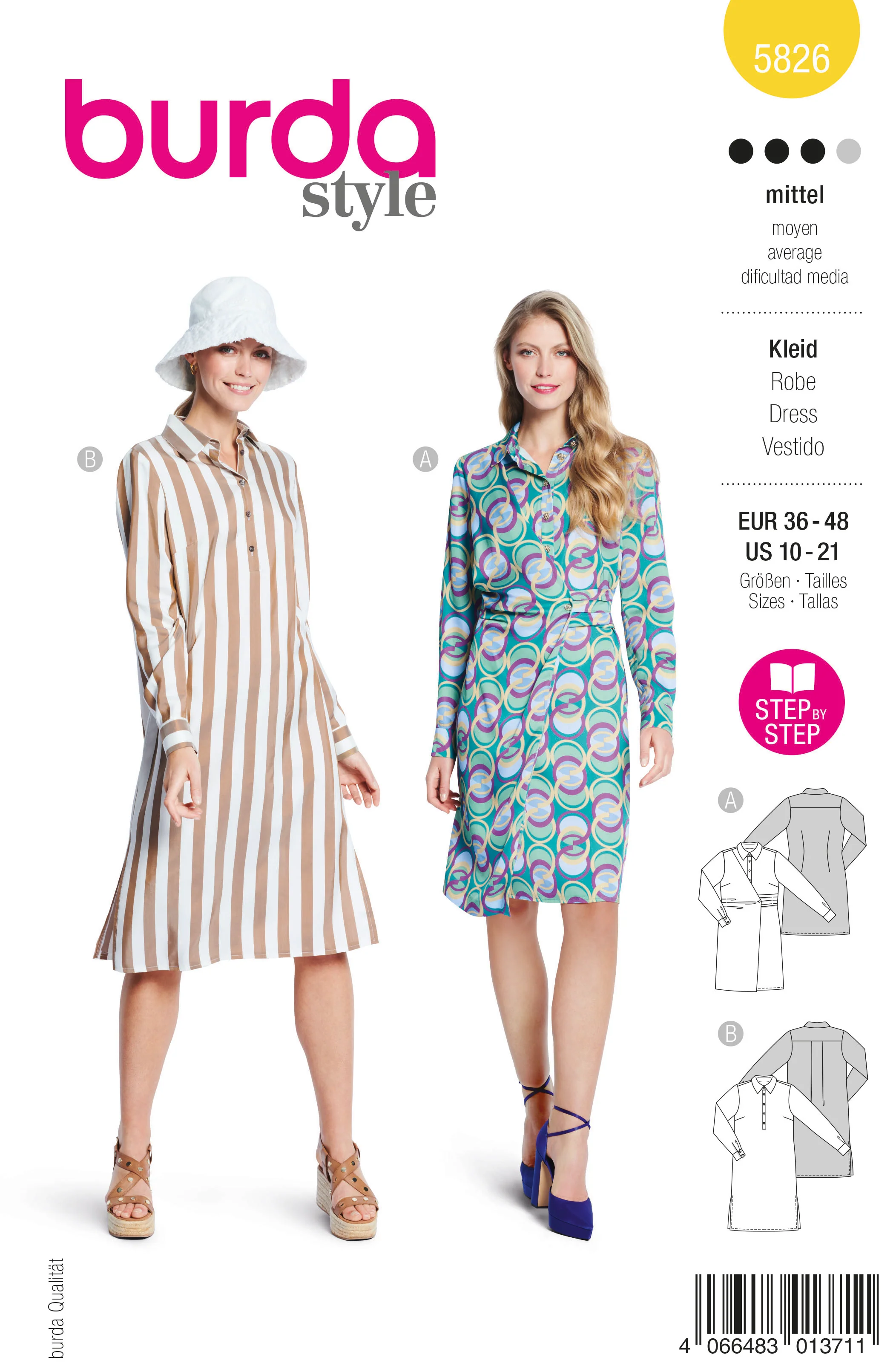 Patron Burda n°5826 : Robe