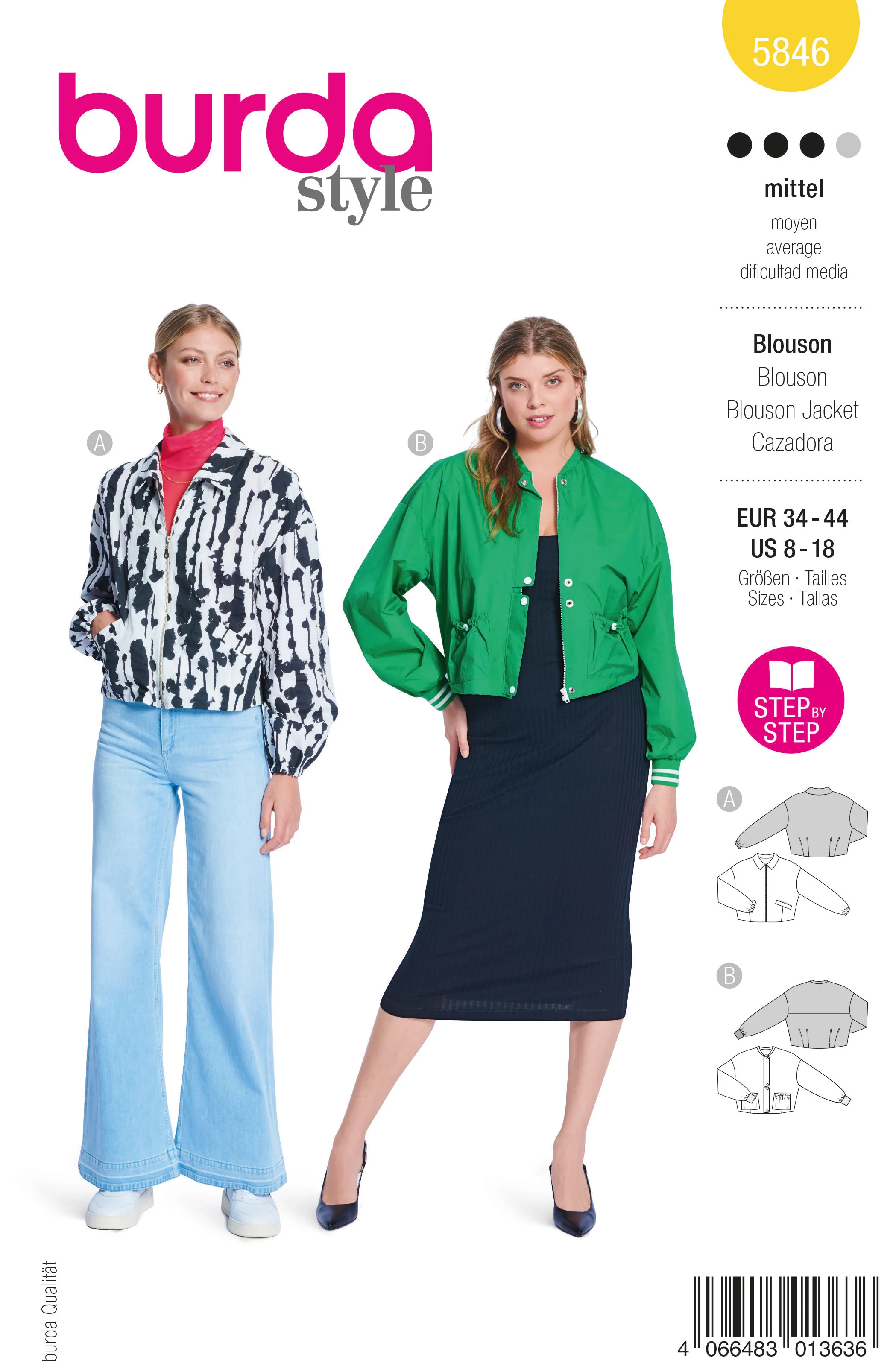 Patron Burda n°5846 : Blouson