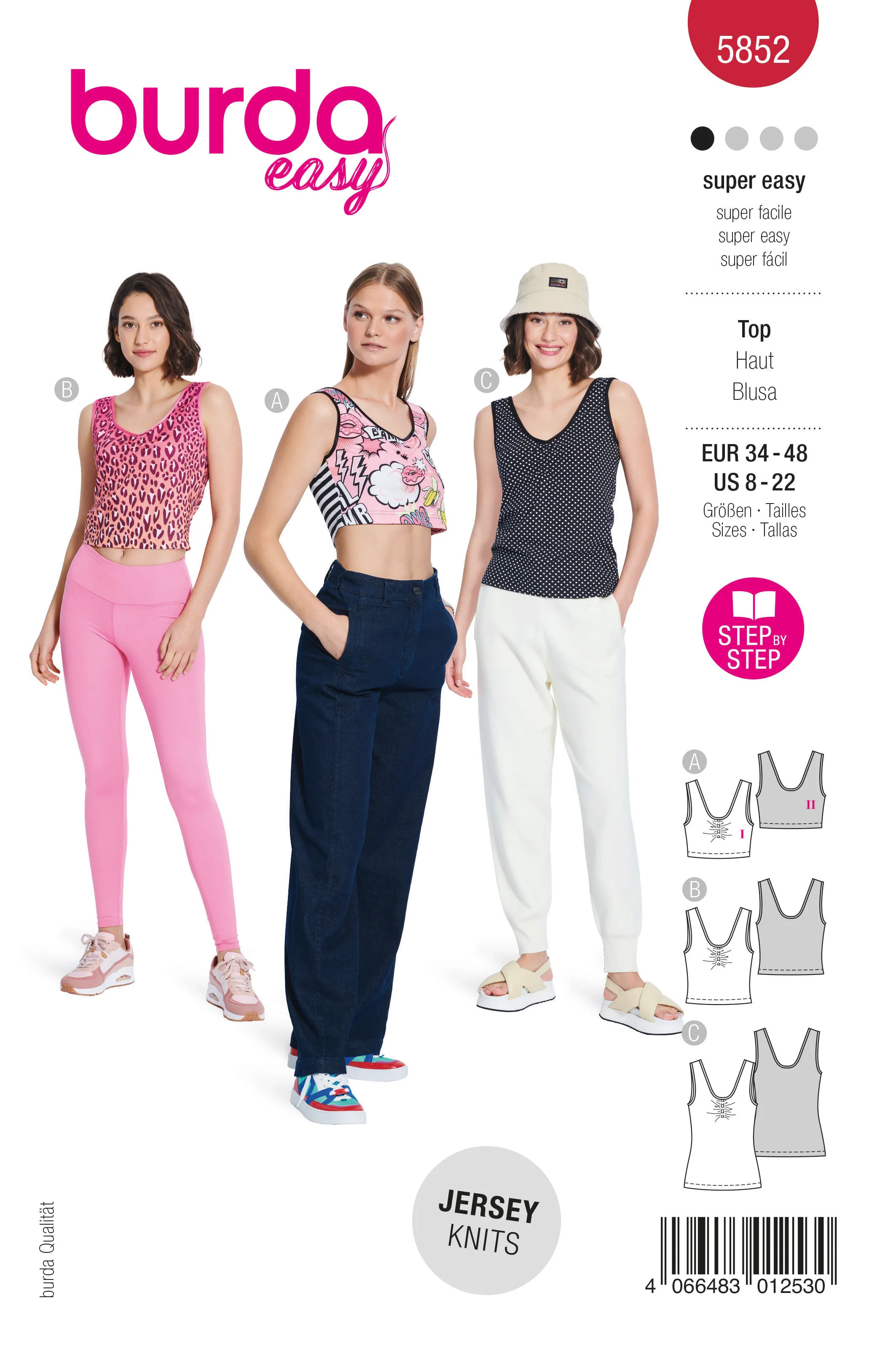 Patron Burda n°5852 : Haut