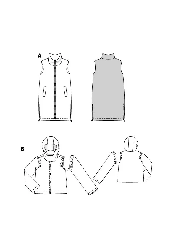 Patron Burda n°5869 : Gilet & Veste - Image 2