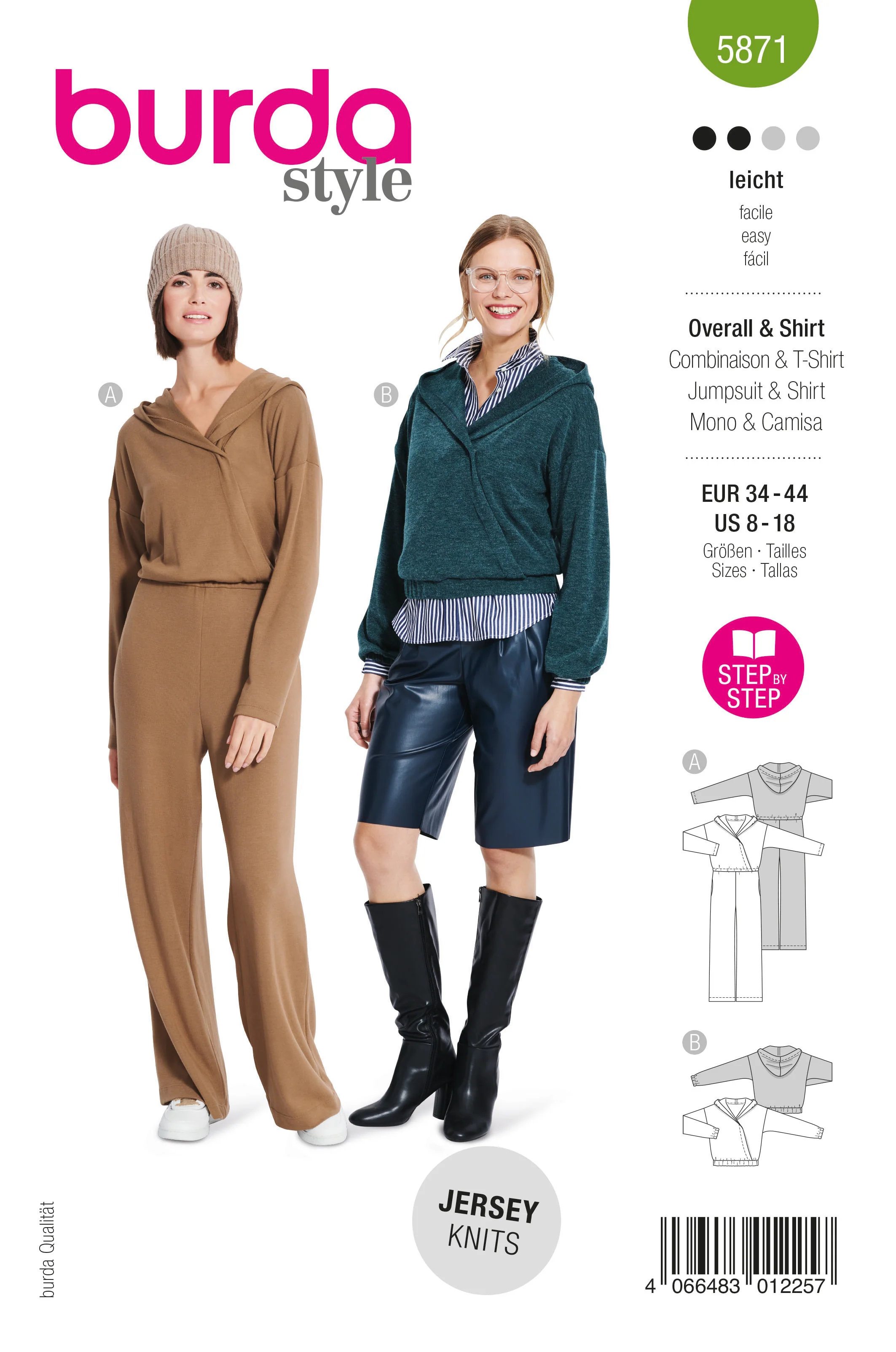 Patron Burda n°5871 : Combinaison & Shirt