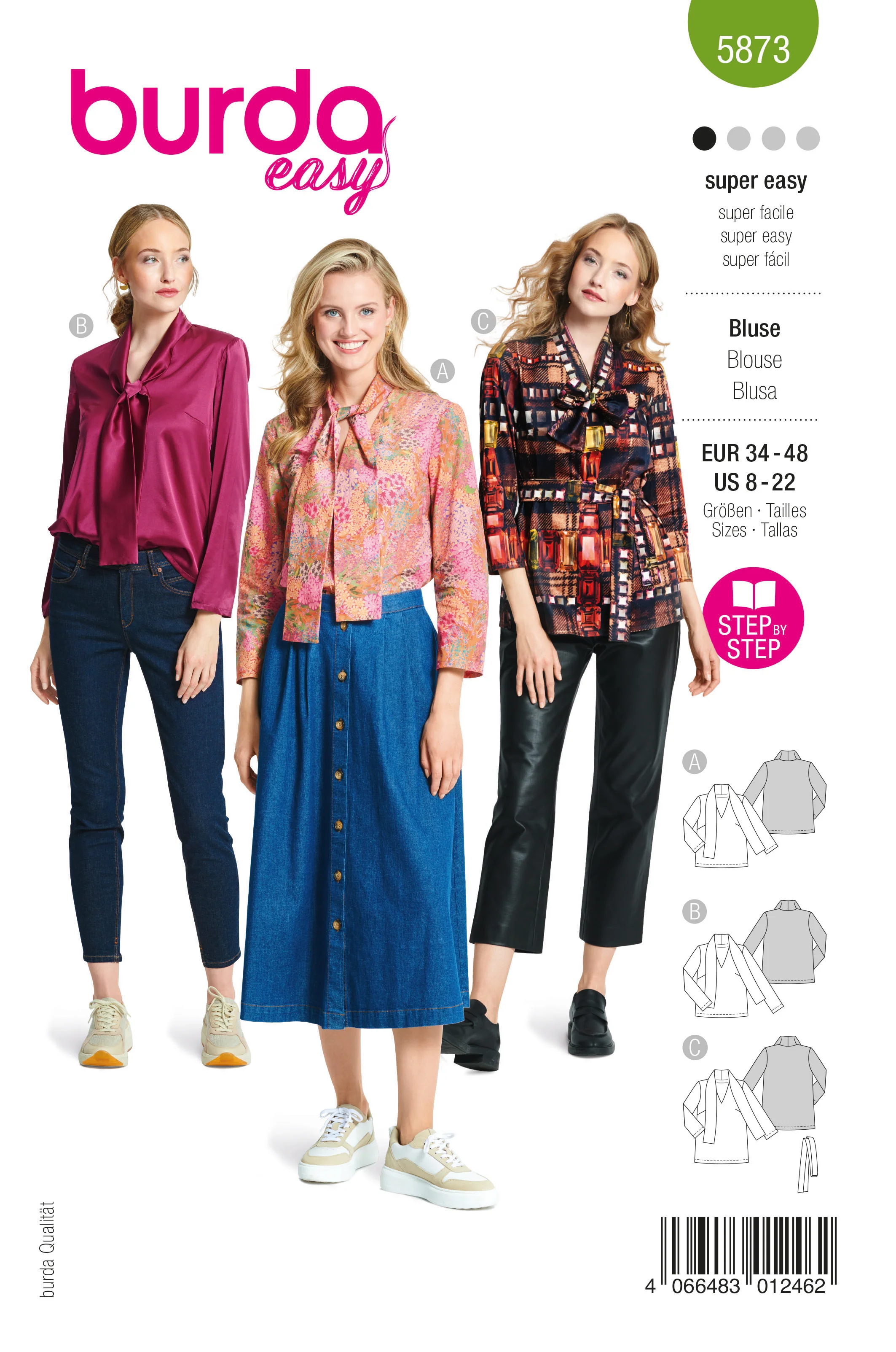 Patron Burda n°5873 : Blouse