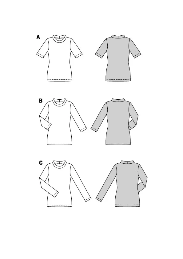 Patron Burda n°5876 : T-shirt - Image 2