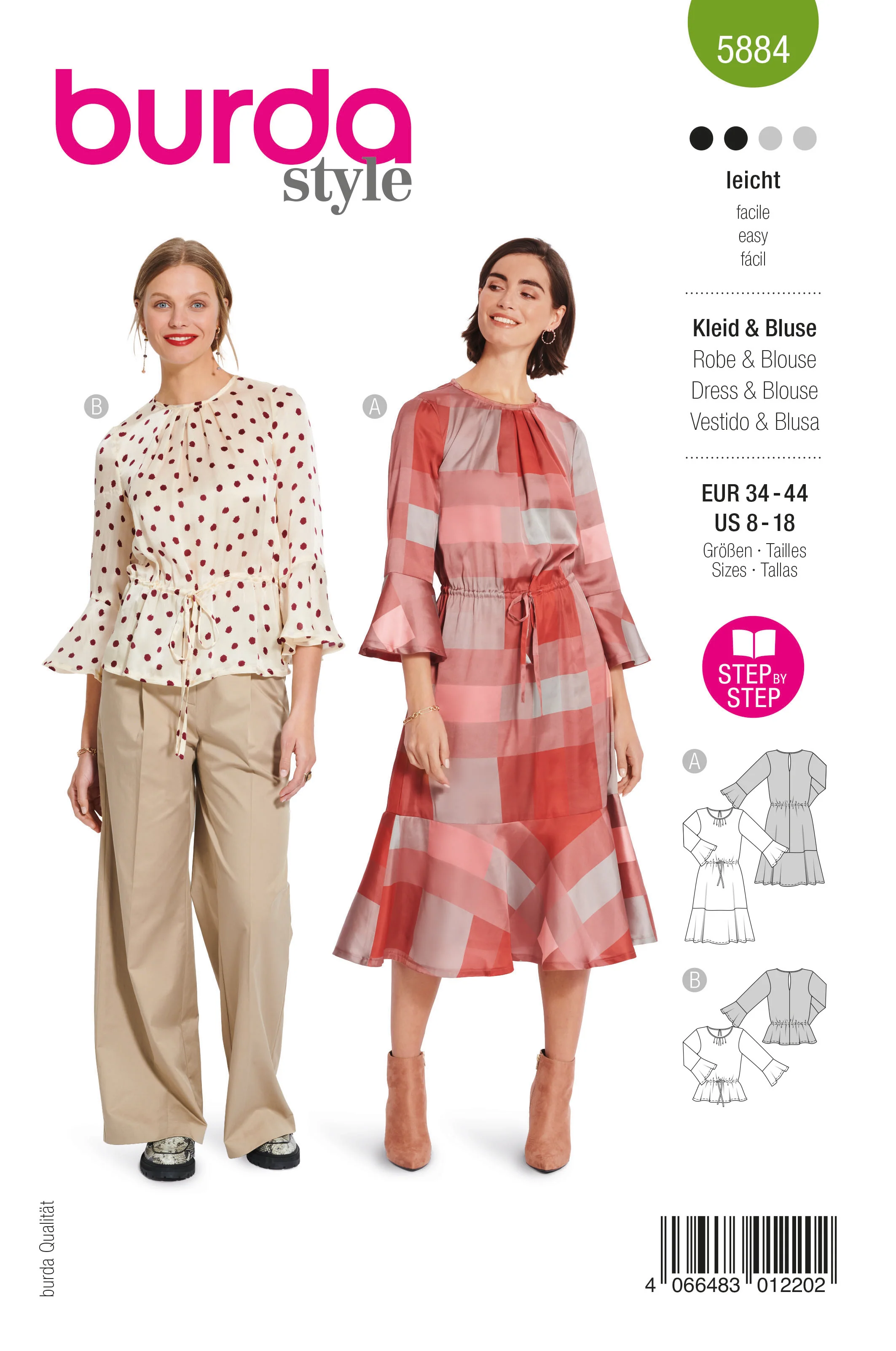 Patron Burda n°5884 : Robe & Blouse