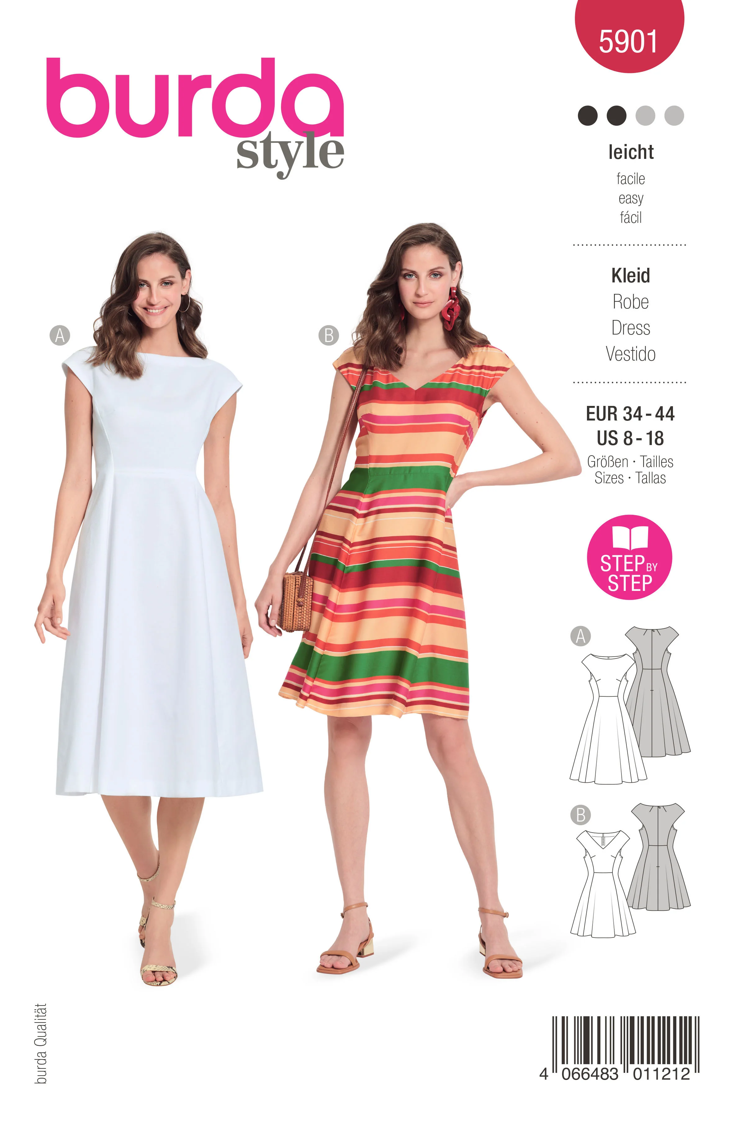 Patron Burda n°5901 : Robe