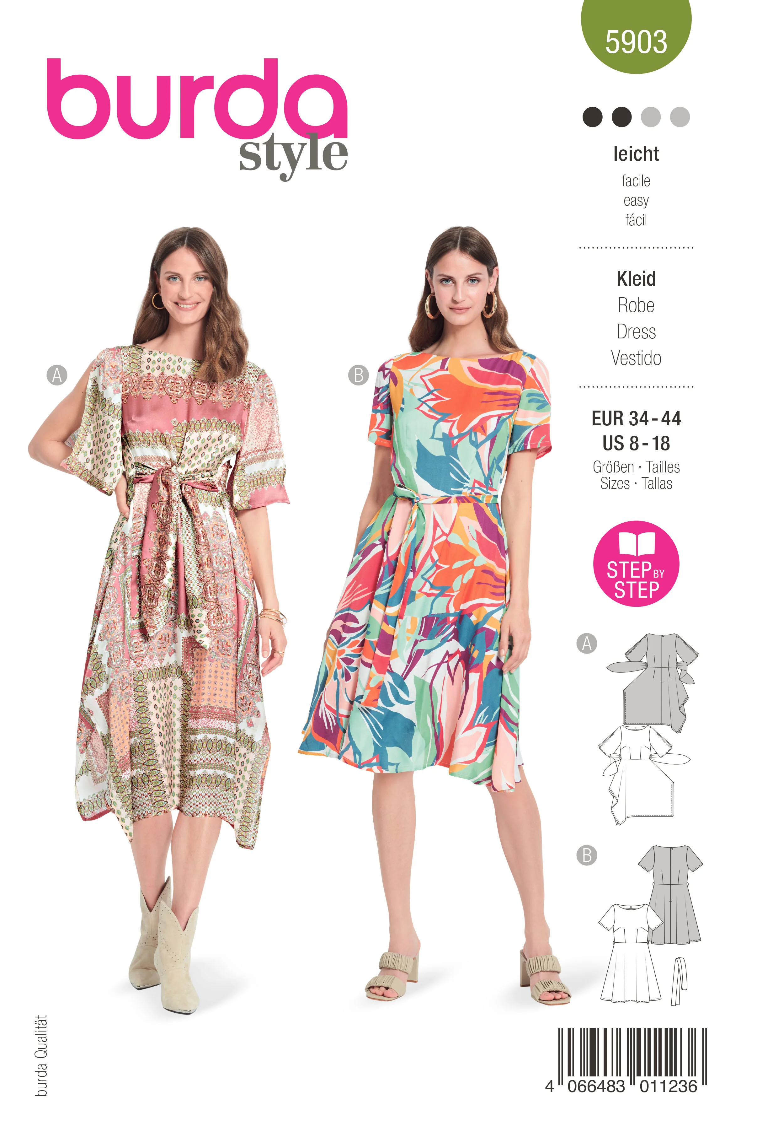 Patron Burda n°5903 : Robe