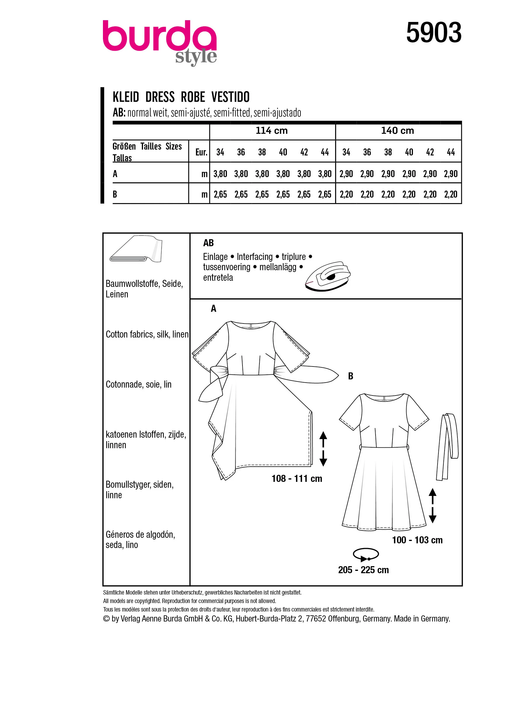 Patron Burda n°5903 : Robe - Image 7