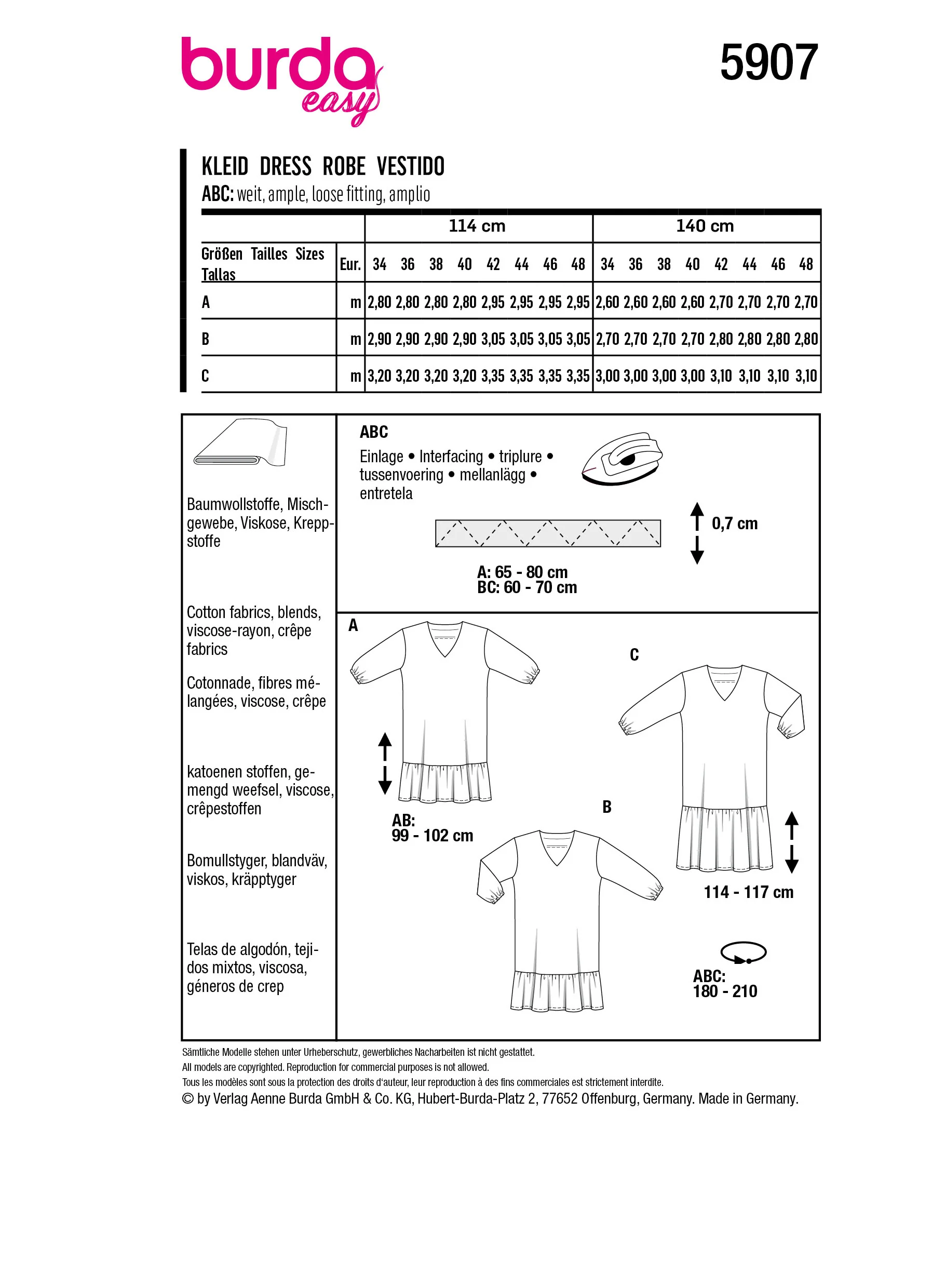 Patron Burda n°5907 : Robe - Image 7