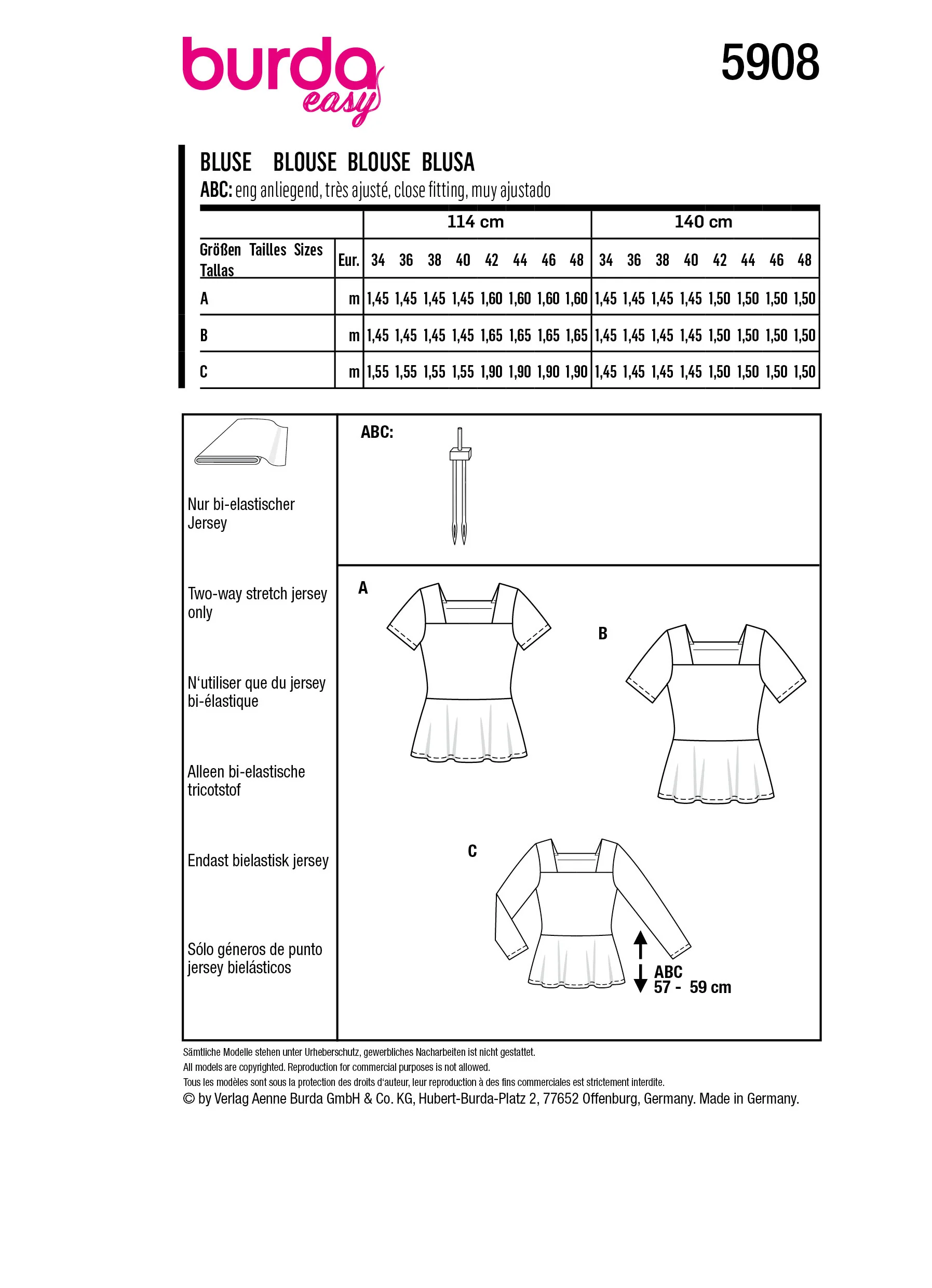 Patron Burda n°5908 : Blouse - Image 7