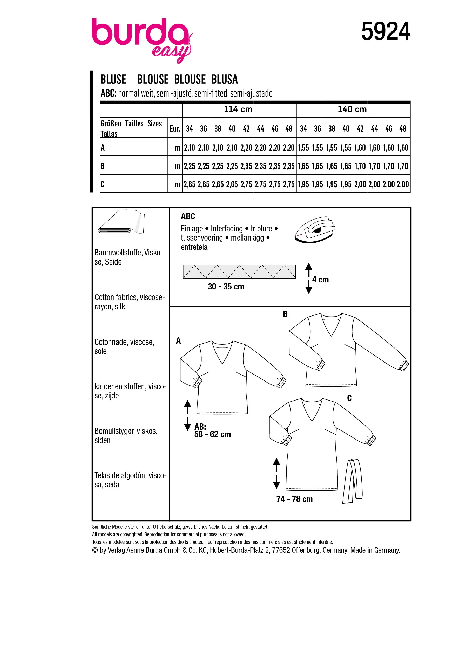 Patron Burda n°5924 : Blouse - Image 7